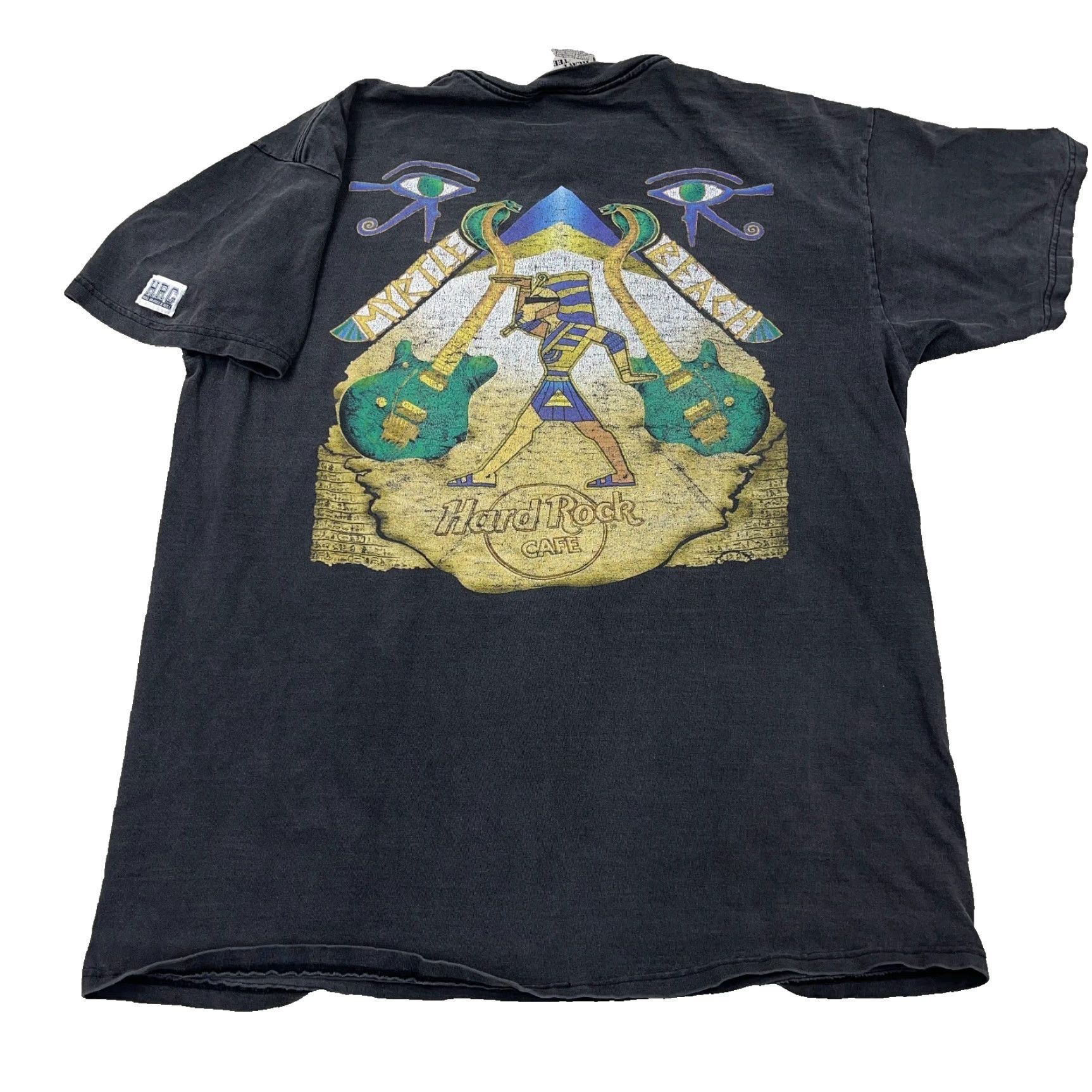 Hard Rock Cafe VINTAGE Hard Rock Cafe Shirt Men XL Black Faded 90s Tee Pyramid Guitar Worn Size US XL / EU 56 / 4 - 2 Thumbnail