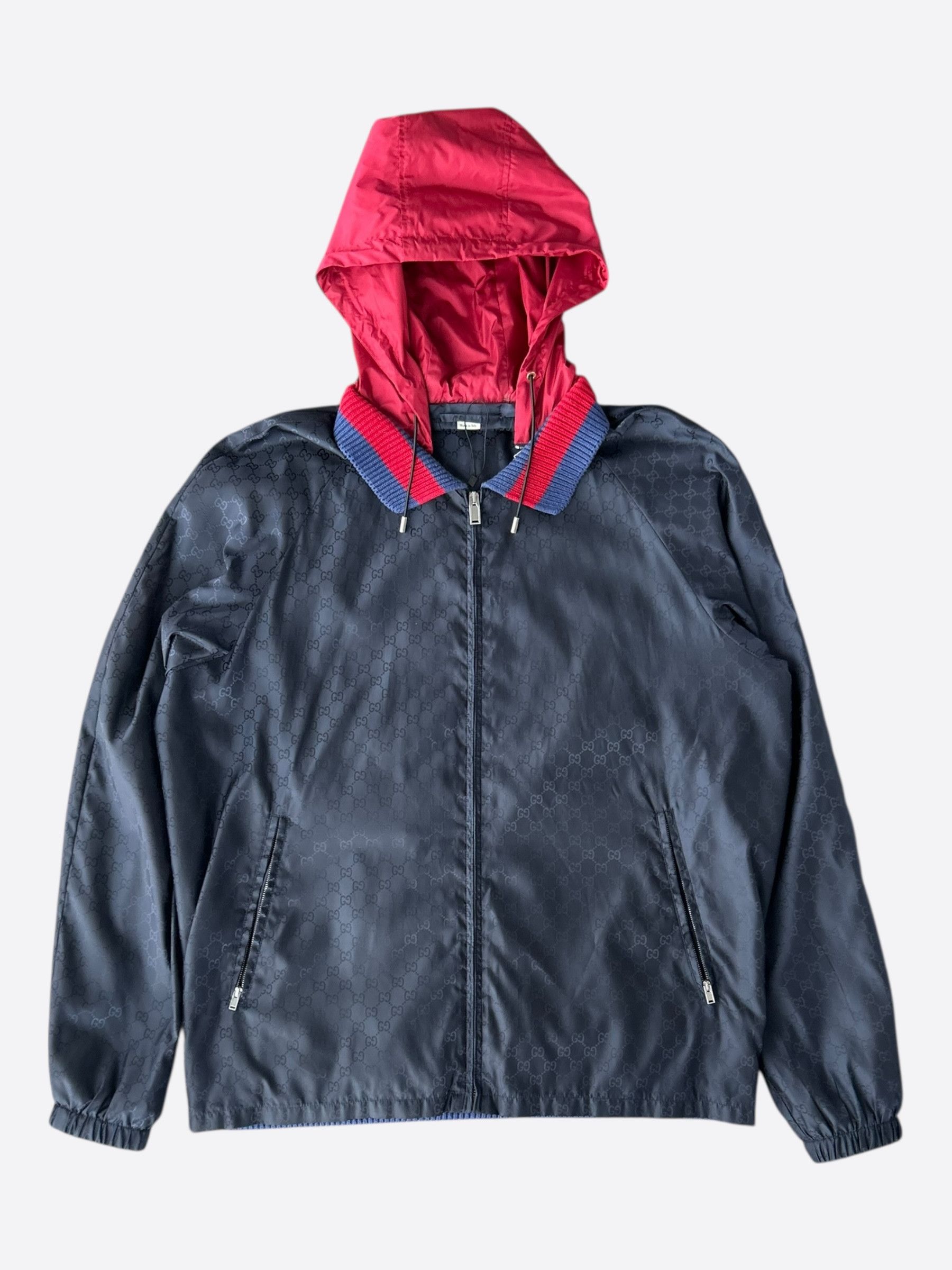 Gucci Gucci Navy GG Monogram Windbreaker Size US XXL / EU 58 / 5 - 1 Thumbnail