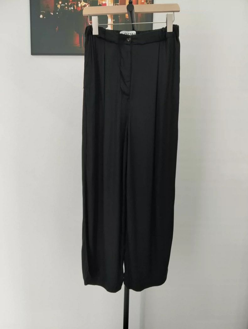 Loewe LOEWE Black casual wide leg pants Size 25" / US 0 / IT 36 - 1 Thumbnail