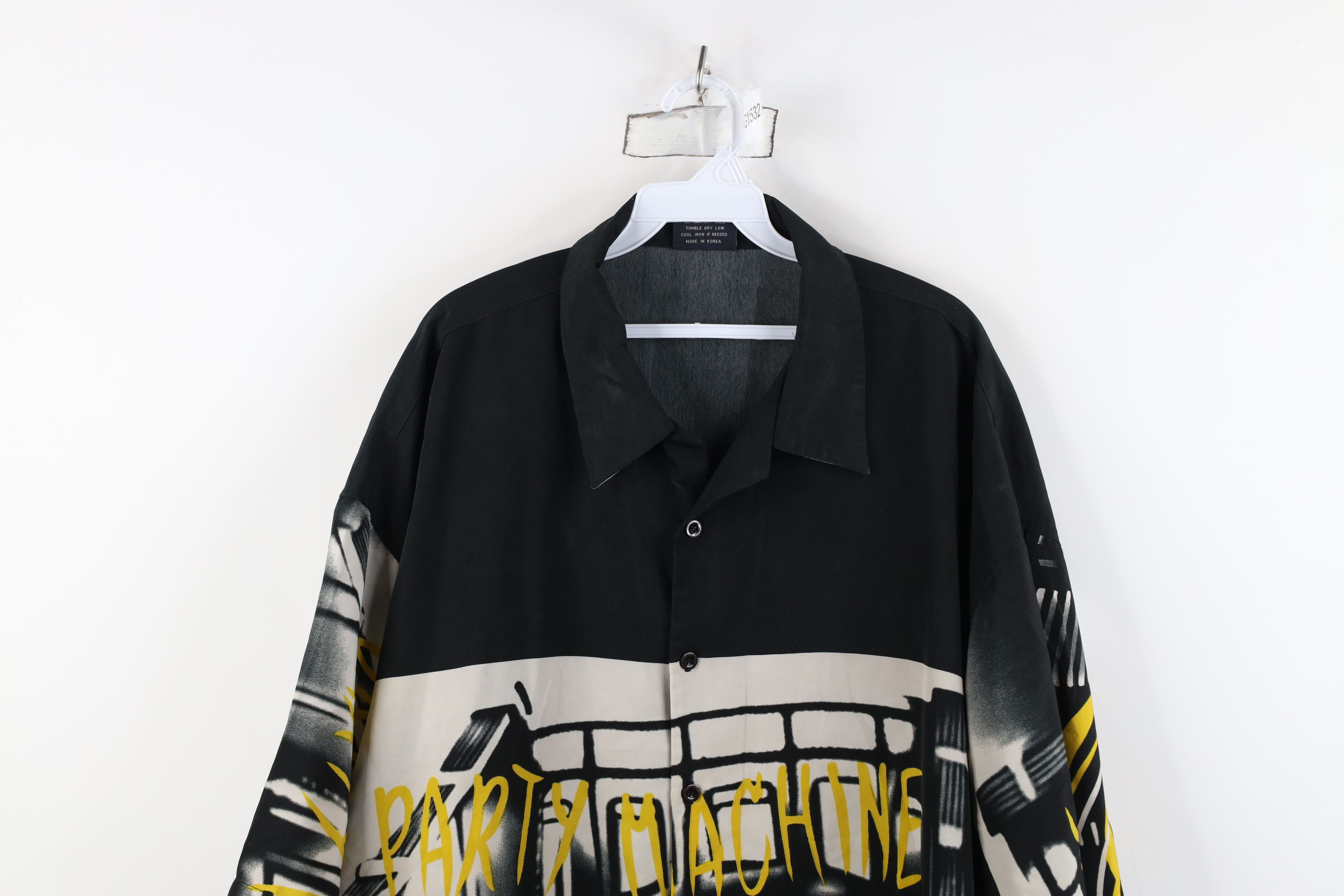 Vintage Vintage 90s Y2K Streetwear Party Machine Baggy Button Shirt Size US XXL / EU 58 / 5 - 2 Thumbnail