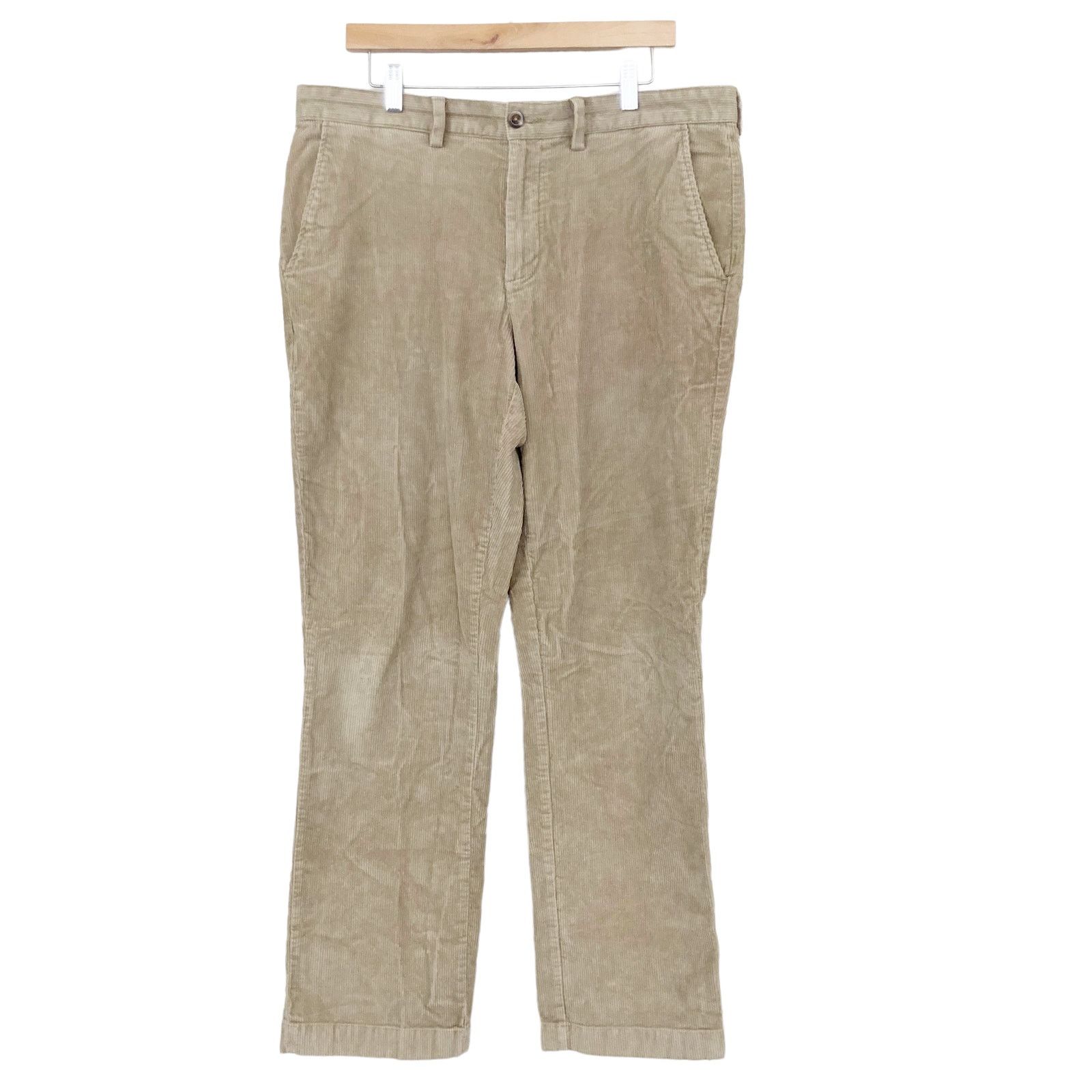 L.L. Bean LL Bean Tan Corduroy Pants Sz 35x32 Size US 35 - 2 Thumbnail