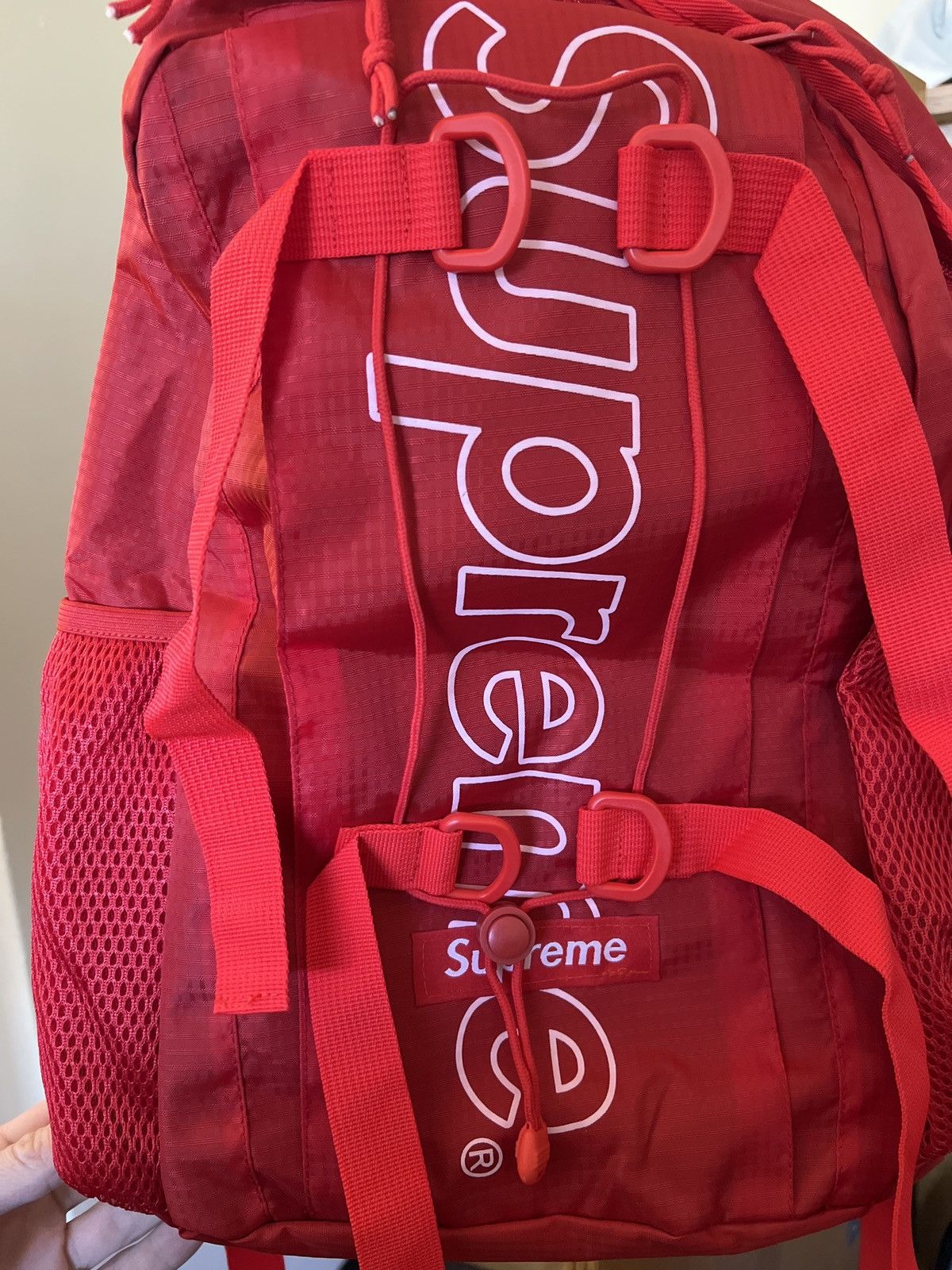 15ss Supreme Backpack RED Supreme Backpack Backpack With Red And
