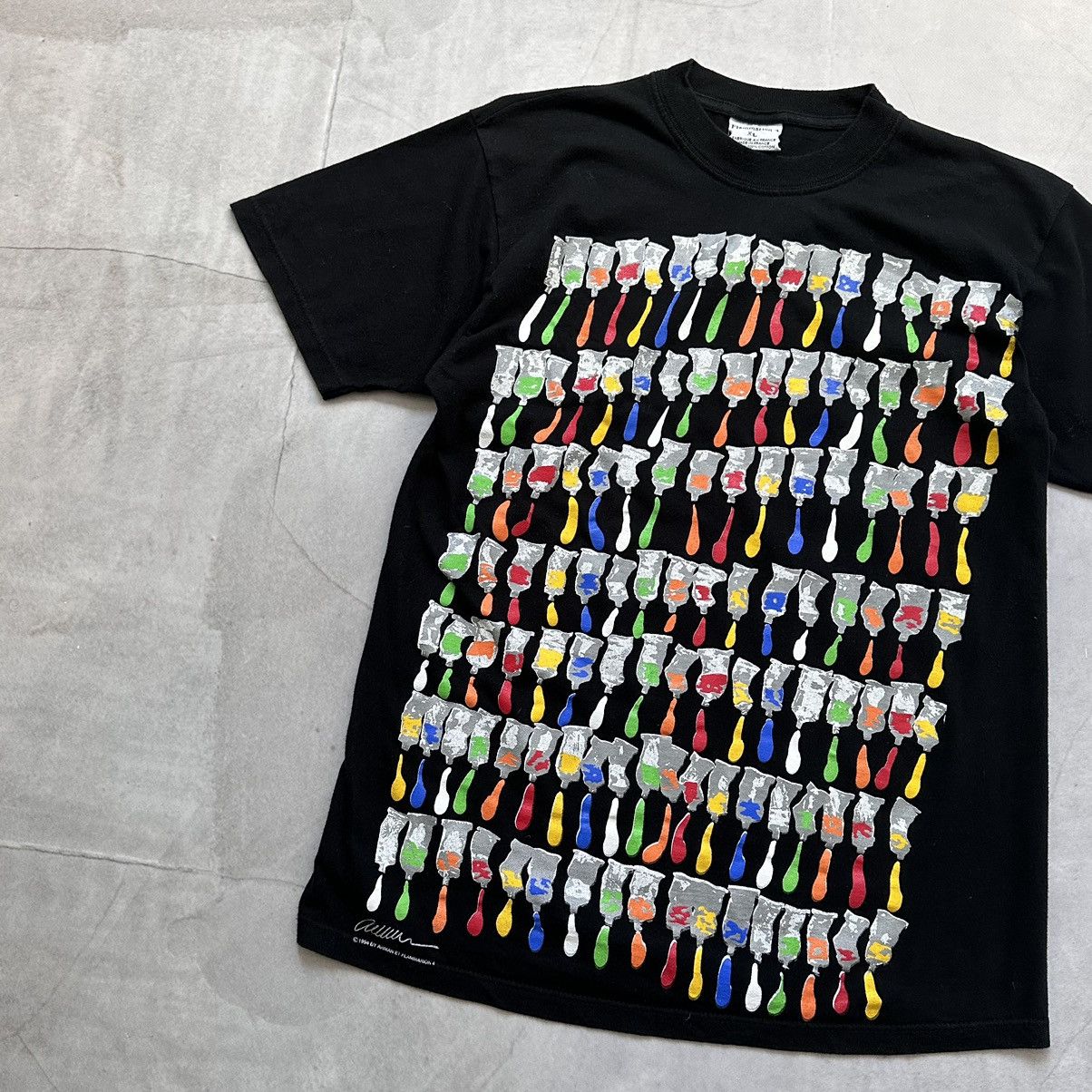 Keith Haring × Vintage 90s Arman Paint Tubes Flammarion 4 Keith Haring Vibe Size US L / EU 52-54 / 3 - 2 Thumbnail