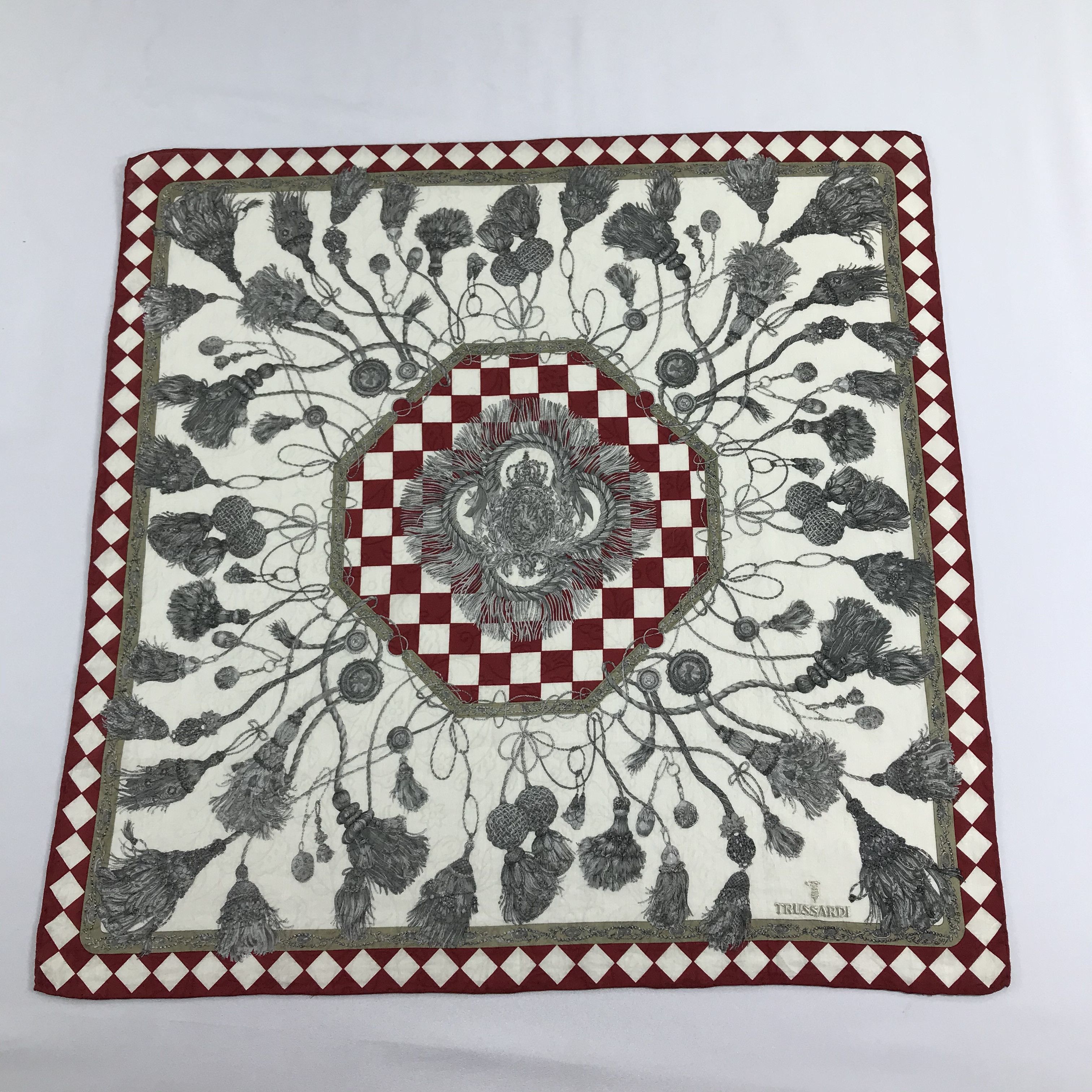 Trussardi Trussardi Tassel Handkerchief Neckerchief Bandana H1156 Size ONE SIZE - 3 Thumbnail