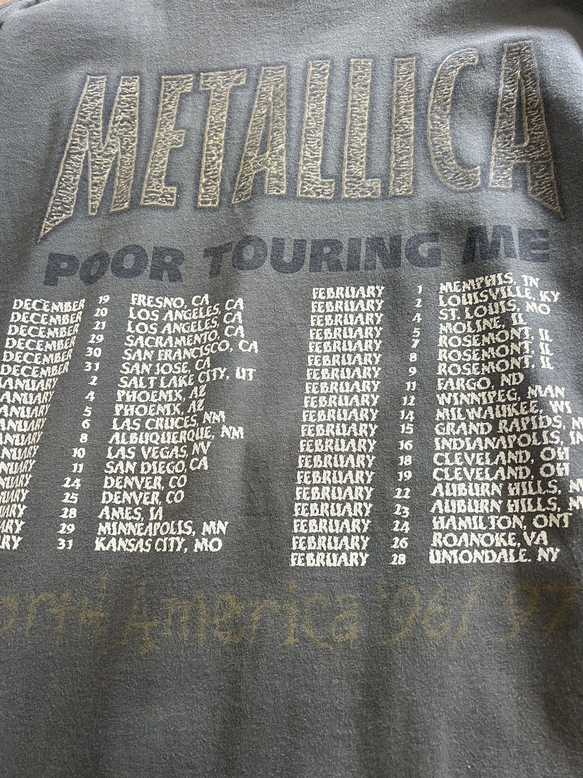 Metallica Metallica 1997 Pour Touring Me Size US XL / EU 56 / 4 - 4 Thumbnail
