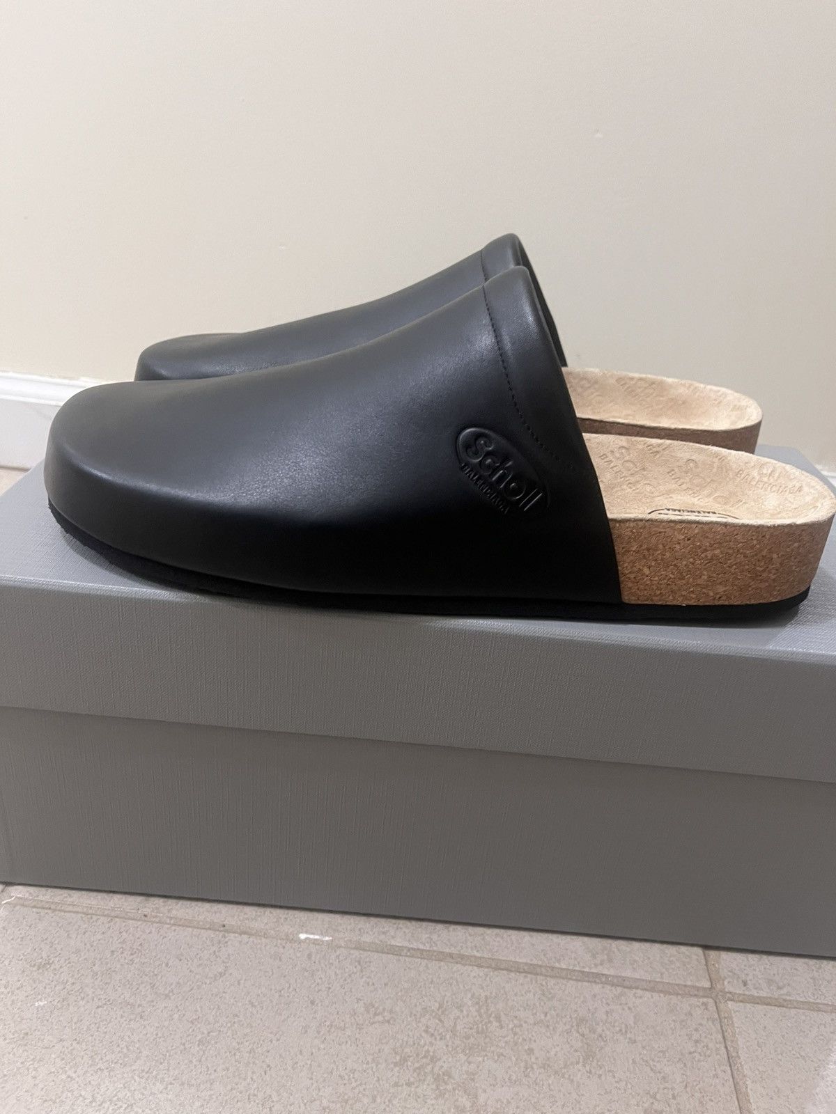 Balenciaga × Scholl Men’s Calfskin Flat Mule Sz 43(10us) Size US 10 / EU 43 - 5 Thumbnail