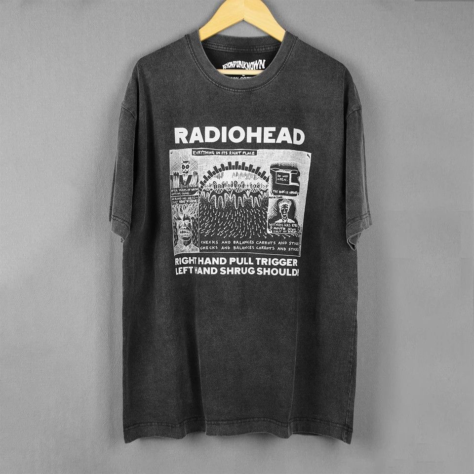 Japanese Brand Radiohead T-shirt Cotton Liked Vintage Size US XXL / EU 58 / 5 - 1 Thumbnail