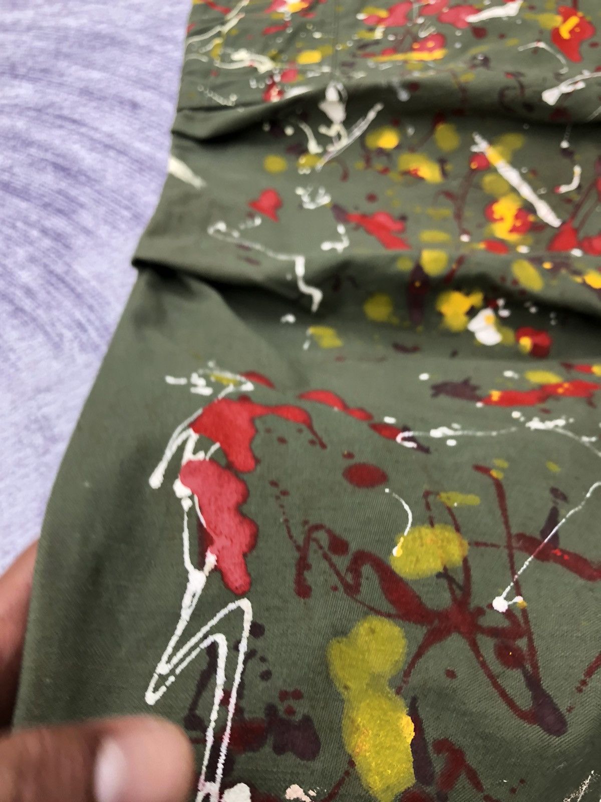 Designer × Vintage Very Rare Cargo Pants Art Colour Paint W30 x L37 Size US 30 / EU 46 - 7 Thumbnail