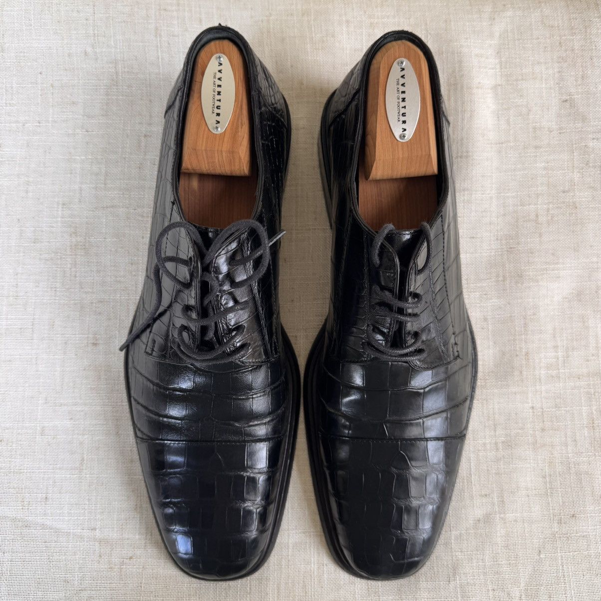 Gucci GUCCI Crocodile Lace Up Oxford-Men's 10.5 US-M to Wide-BLAck Size US 10.5 / EU 43-44 - 2 Thumbnail