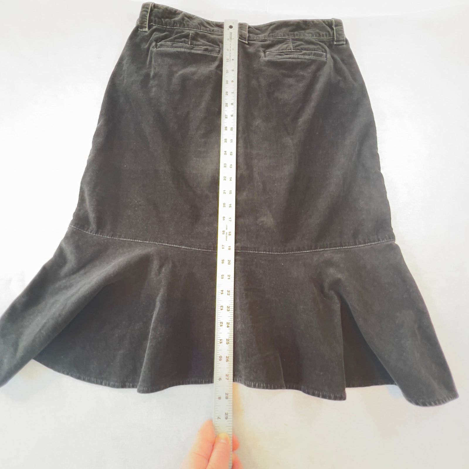 Other Riders Copper Skirt Corduroy Womans 9M Hi Lo Flounce Trumpet Size 35" - 6 Thumbnail