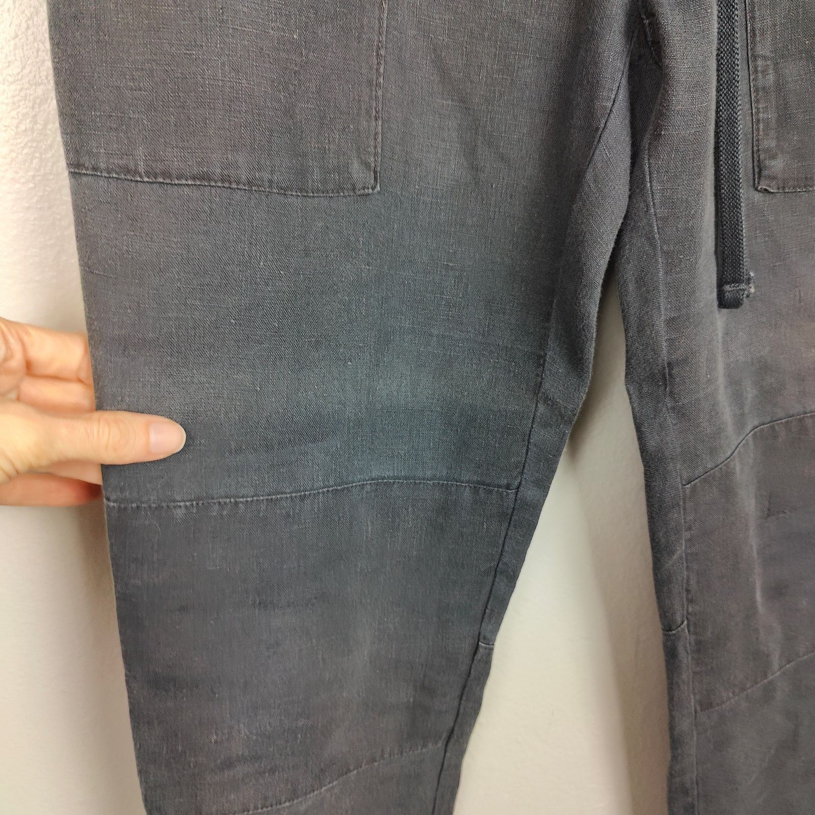 James Perse Standard James Perse Pants Womens 0 XS Soft Black Linen Size 26" / US 2 / IT 38 - 4 Thumbnail