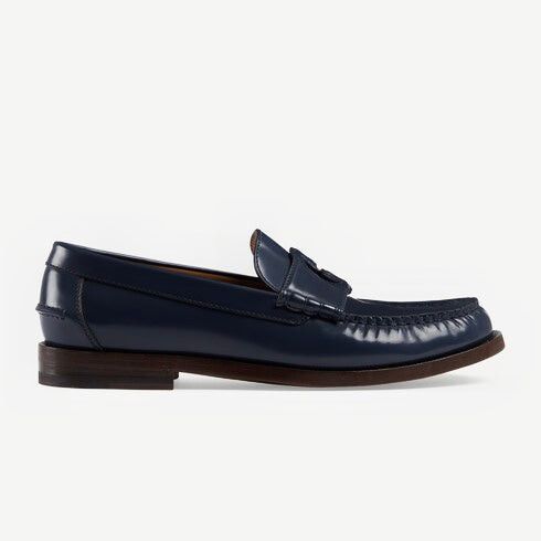 image of Gucci Interlocking G Loafers Size 10 in Blue, Men's