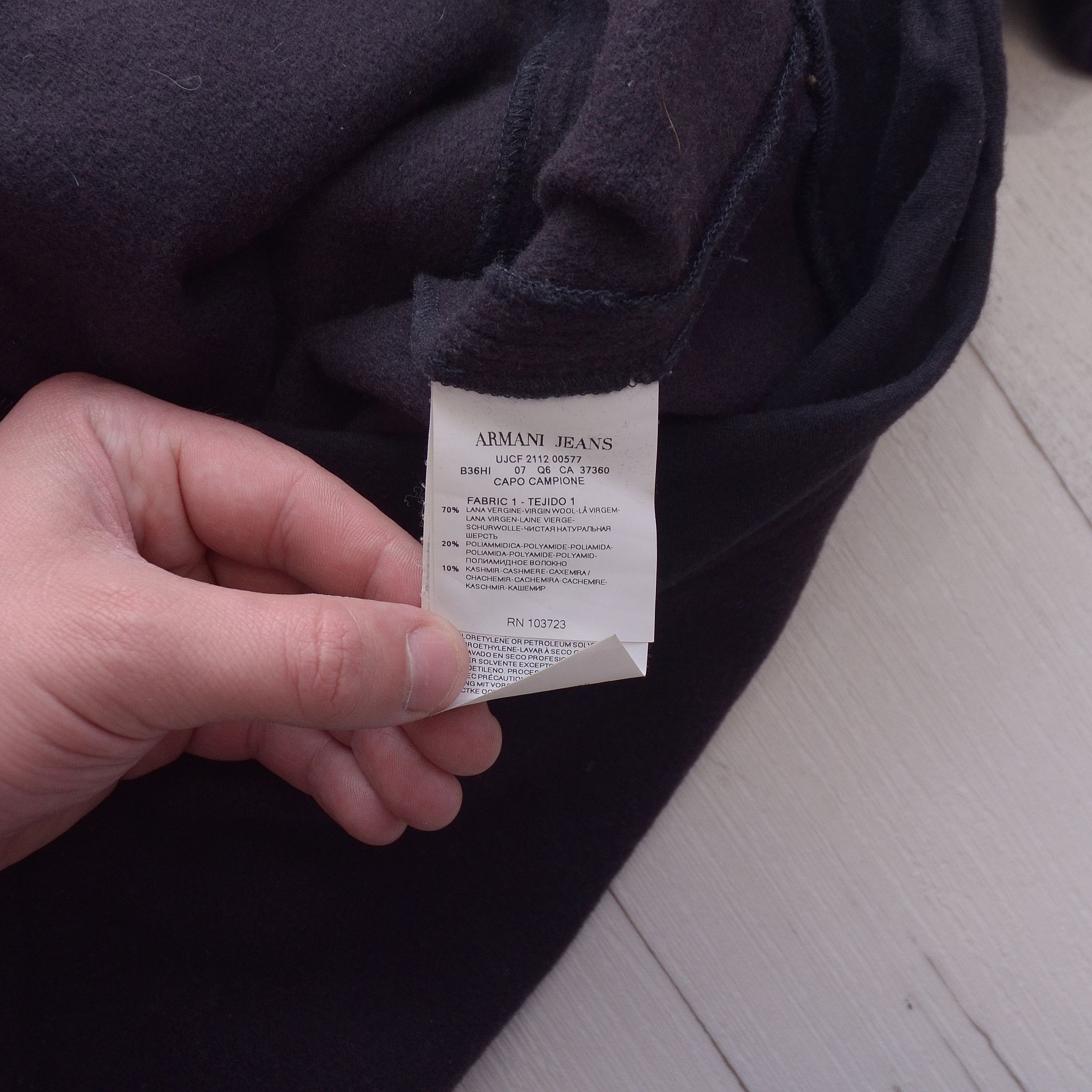 Armani × Vintage Armani Jeans AJ ANNI Size M Brown Hoodie Vintage Y2K Wool Size US M / EU 48-50 / 2 - 12 Thumbnail