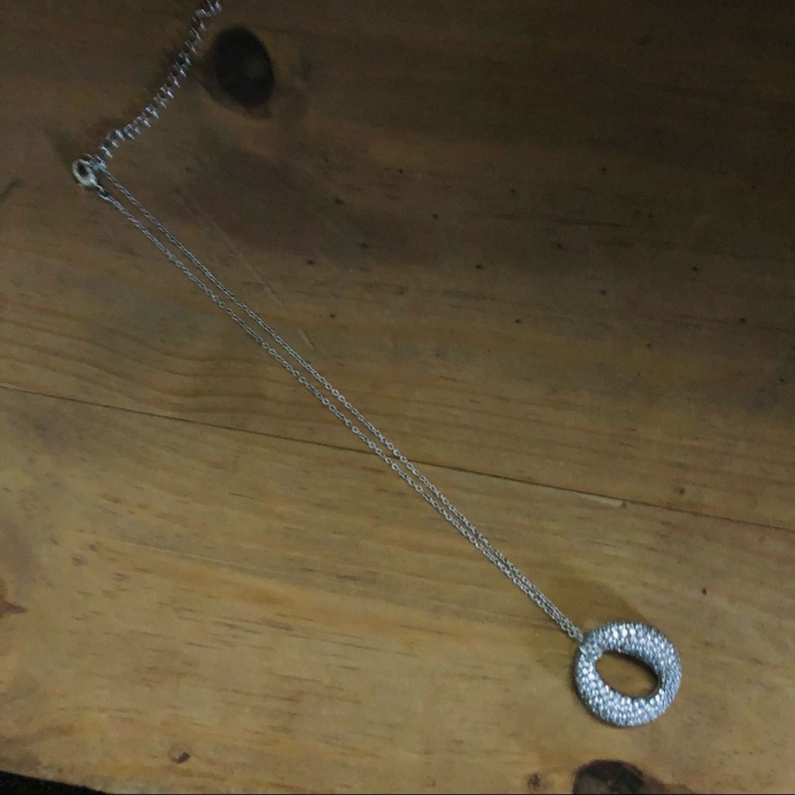 Vintage Vintage repurpose pave stone pendant on chain necklace Size ONE SIZE - 9 Thumbnail
