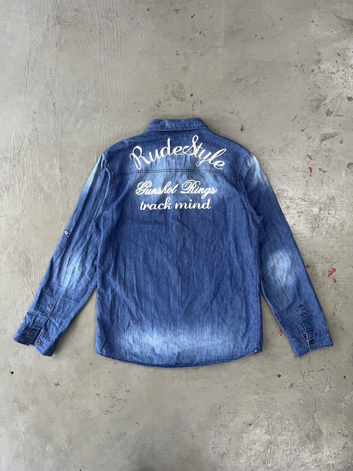 14th Addiction In The Attic Dirty Denim Chambray Shirt Size US L / EU 52-54 / 3 - 1 Thumbnail