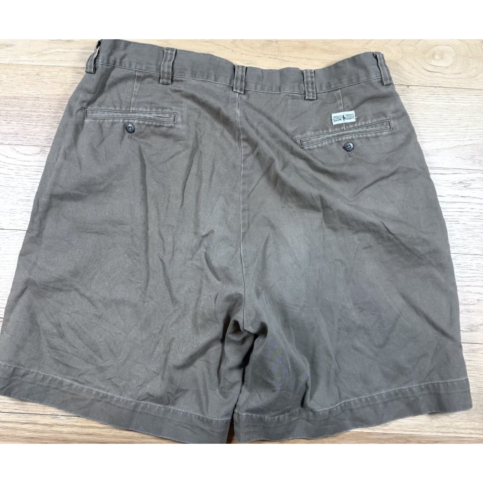 Polo Ralph Lauren VINTAGE Polo Ralph Lauren Chino Shorts Mens 34 Khaki Beige Cargo Loose 90s Mens Size US S / EU 44-46 / 1 - 6 Thumbnail