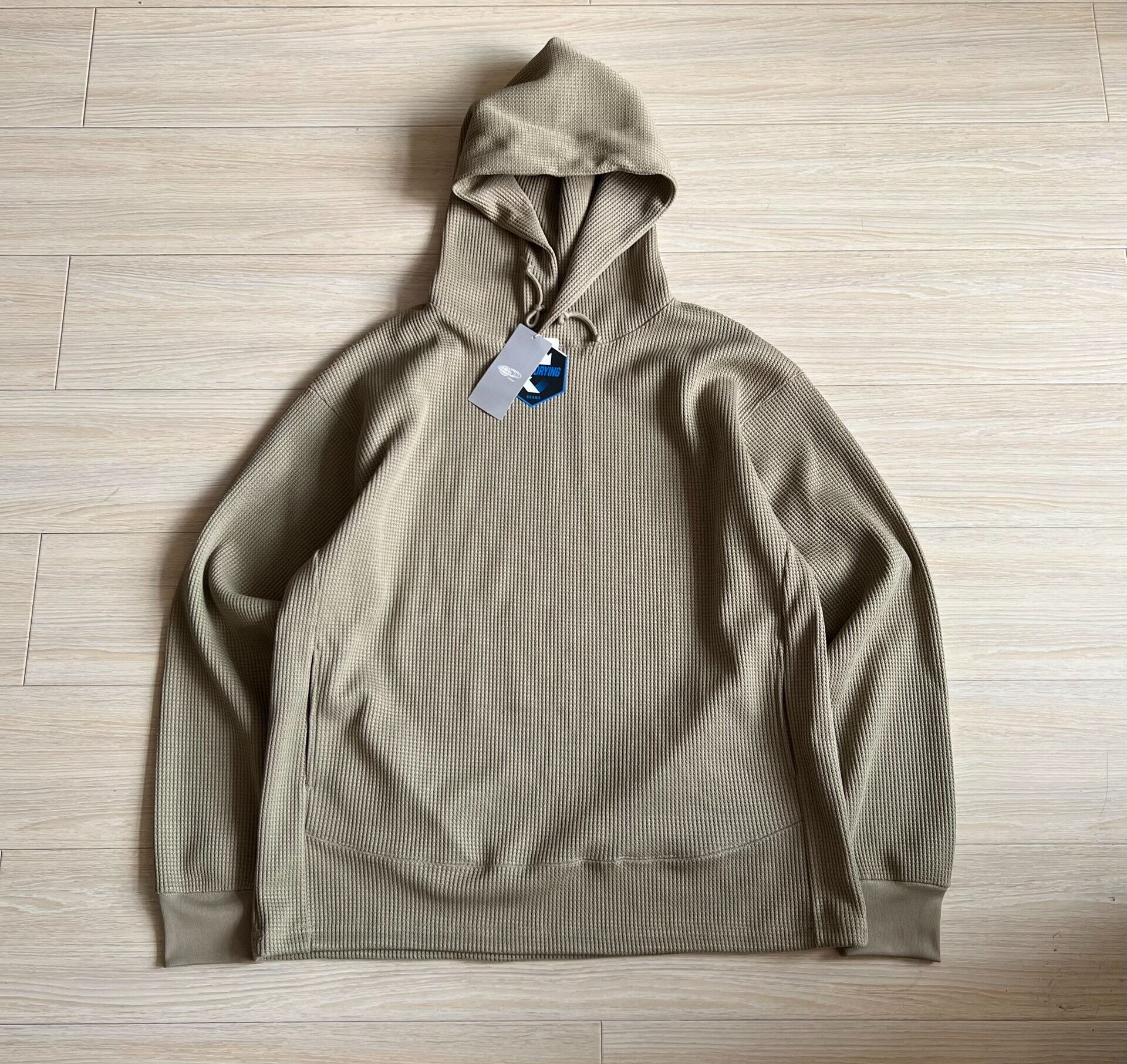 Beams Japan sage hooded functional sweatshirt with drawstring Size US XL / EU 56 / 4 - 1 Thumbnail