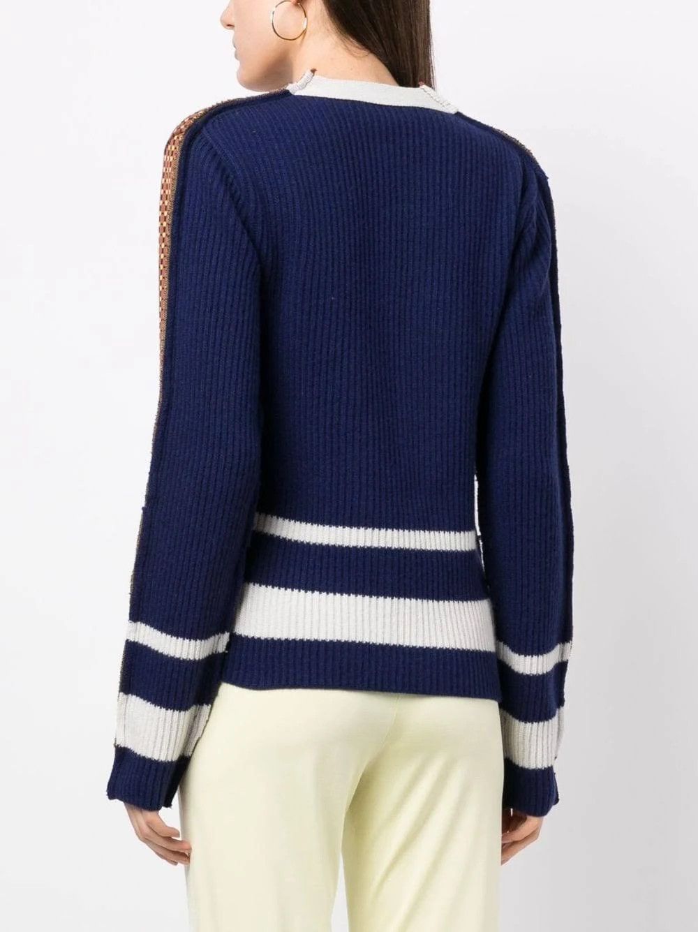 Marni o1w1db10824 V-neck Cardigan in Multicolor Size L / US 10 / IT 46 - 3 Thumbnail