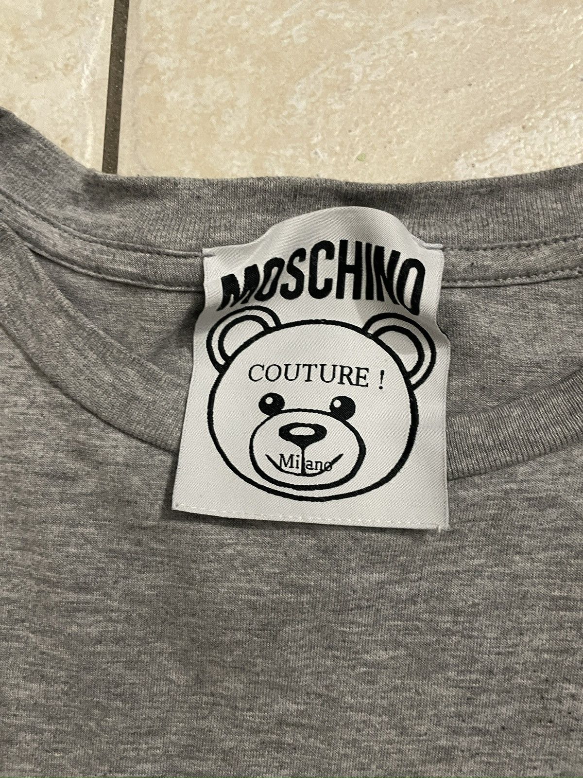 Moschino Moschino Men's Grey T-shirt Size US L / EU 52-54 / 3 - 5 Thumbnail