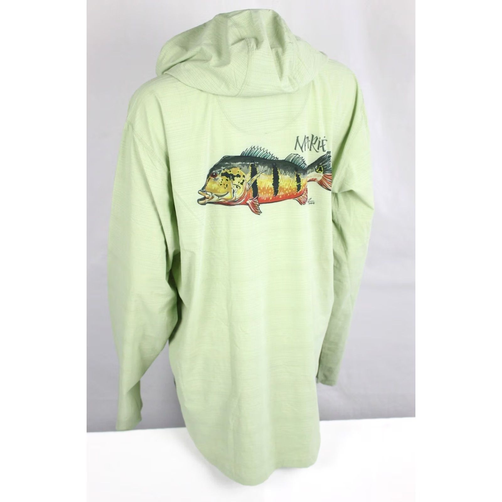 Vintage Rep Your Water Women's Flolite Sun Hoody Pullover L Green Breathable Lightweight 86% Polyester 14% Spandex Fishing Hoody Angler Outdoor Size L / US 10 / IT 46 - 2 Thumbnail