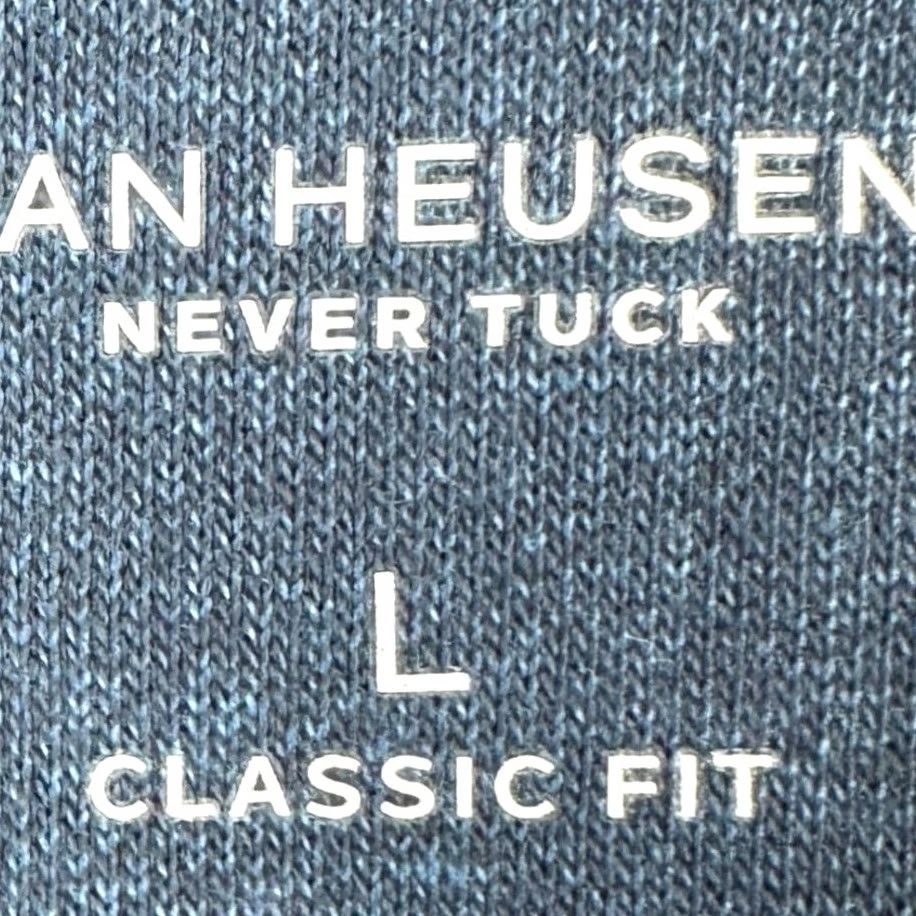 Van Heusen Van Heusen Never Tuck Sweatshirt Pullover Men Large Blue Classic Fit Button NEW Size US L / EU 52-54 / 3 - 5 Thumbnail