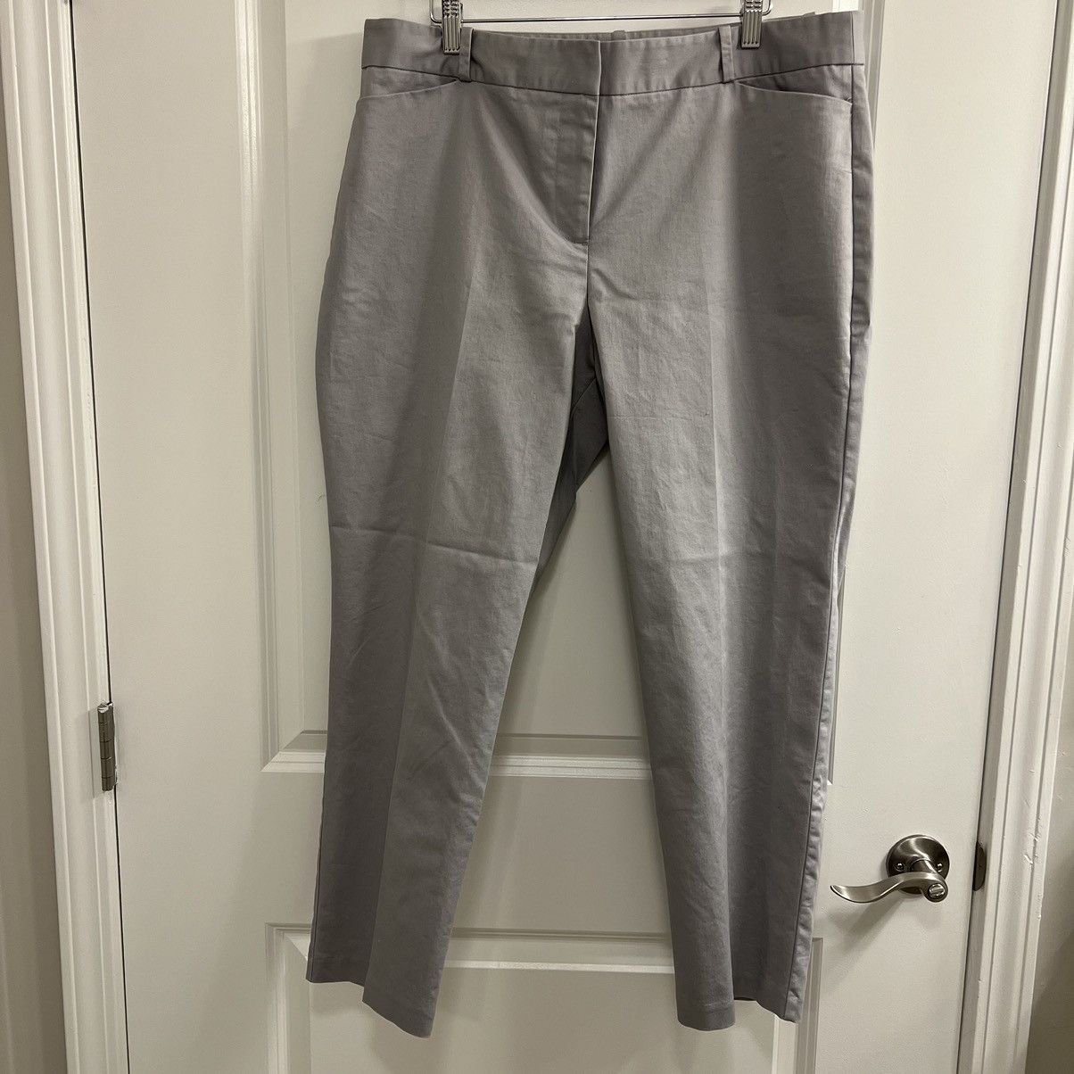 Other Liz Claiborne Women Pants 14 Gray Cotton Blend Straight Size 36" / US 14 / IT 50 - 1 Thumbnail