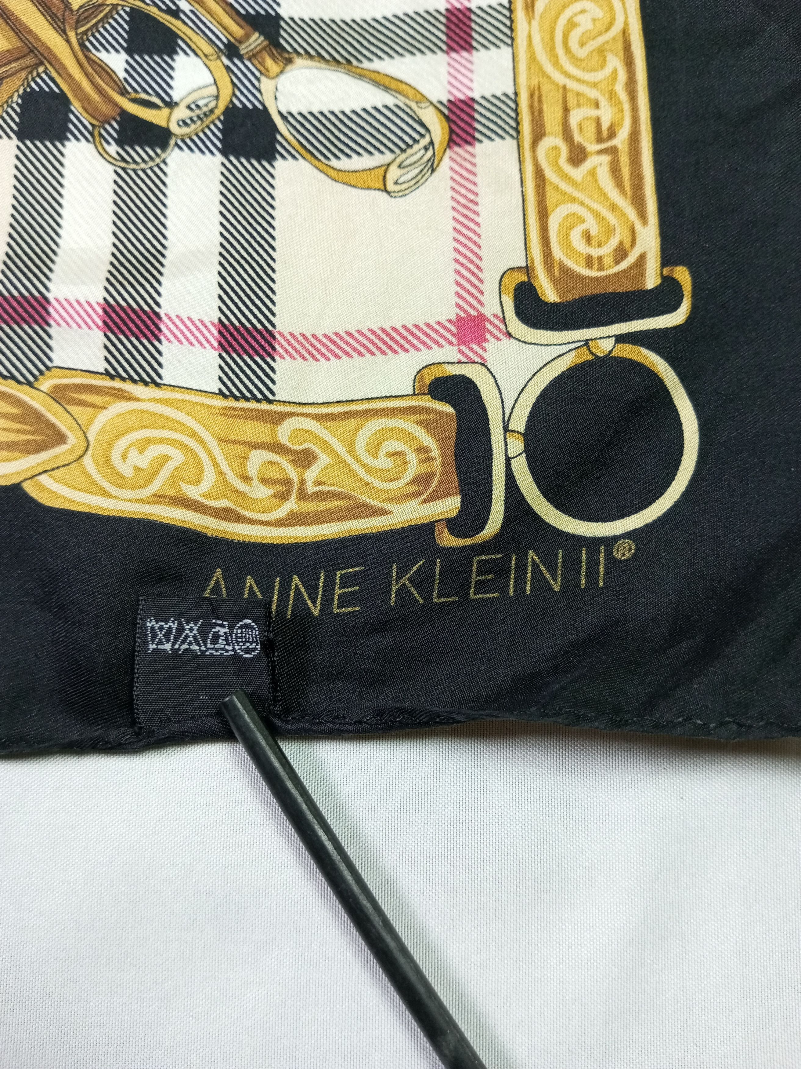 Vintage Anne Klein Floral Silk Scarf Size ONE SIZE - 10 Thumbnail