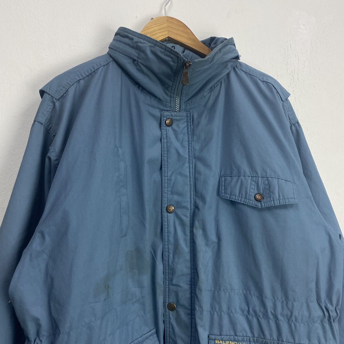 Balenciaga × Vintage VINTAGE‼️Balenciaga Paris Hooded Parka Jacket Size US XL / EU 56 / 4 - 4 Thumbnail
