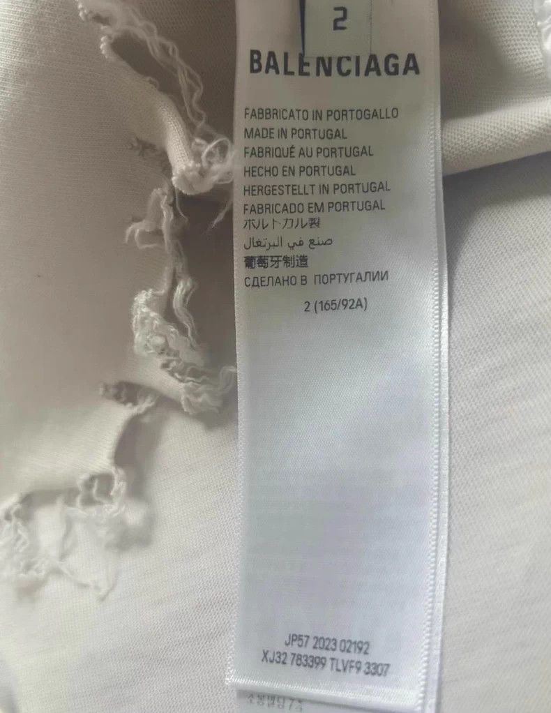 Balenciaga Balenciaga Distressed Hem Embroidered Double Ring Letter L Size US M / EU 48-50 / 2 - 4 Thumbnail