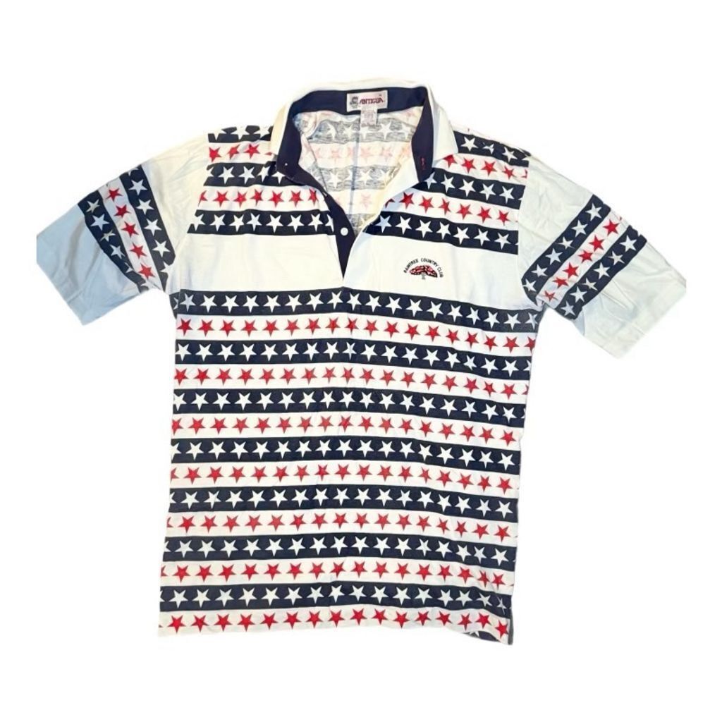 Antigua Antigua Men's XL Stars and Stripes Vintage Short Sleeve Pol Size US XL / EU 56 / 4 - 1 Thumbnail