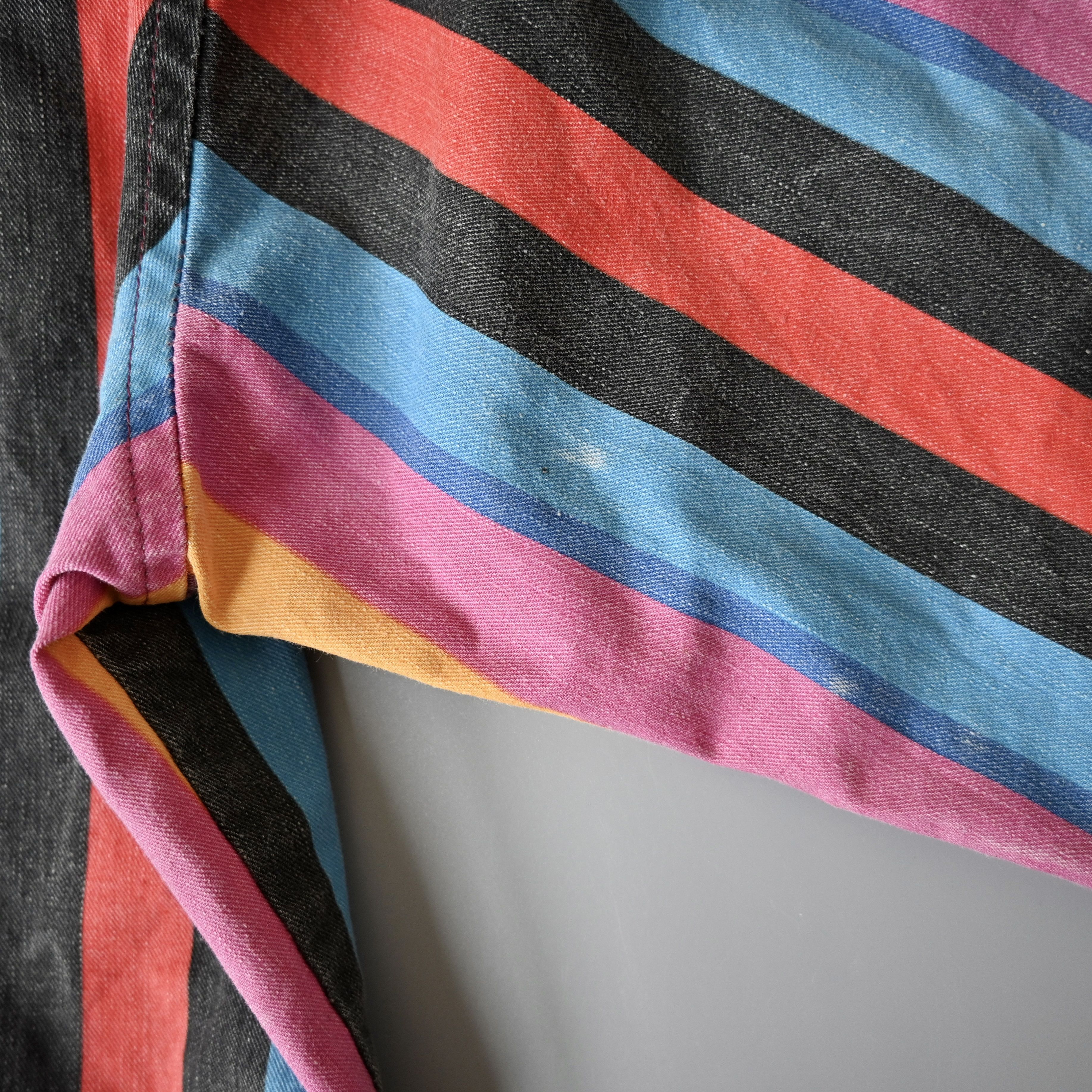 VTG 1990s Wrangler Brushpopper cape shirt multi/pink 16.5