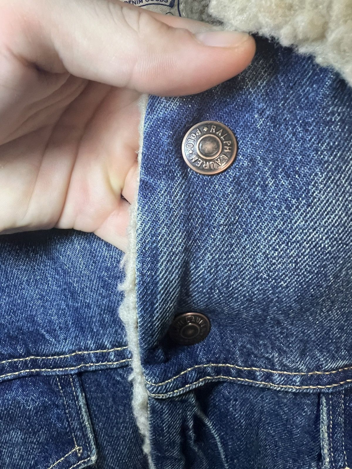 Polo Ralph Lauren Vintage Polo Ralph Lauren sherpa lined patch denim jacket Size US XL / EU 56 / 4 - 7 Thumbnail