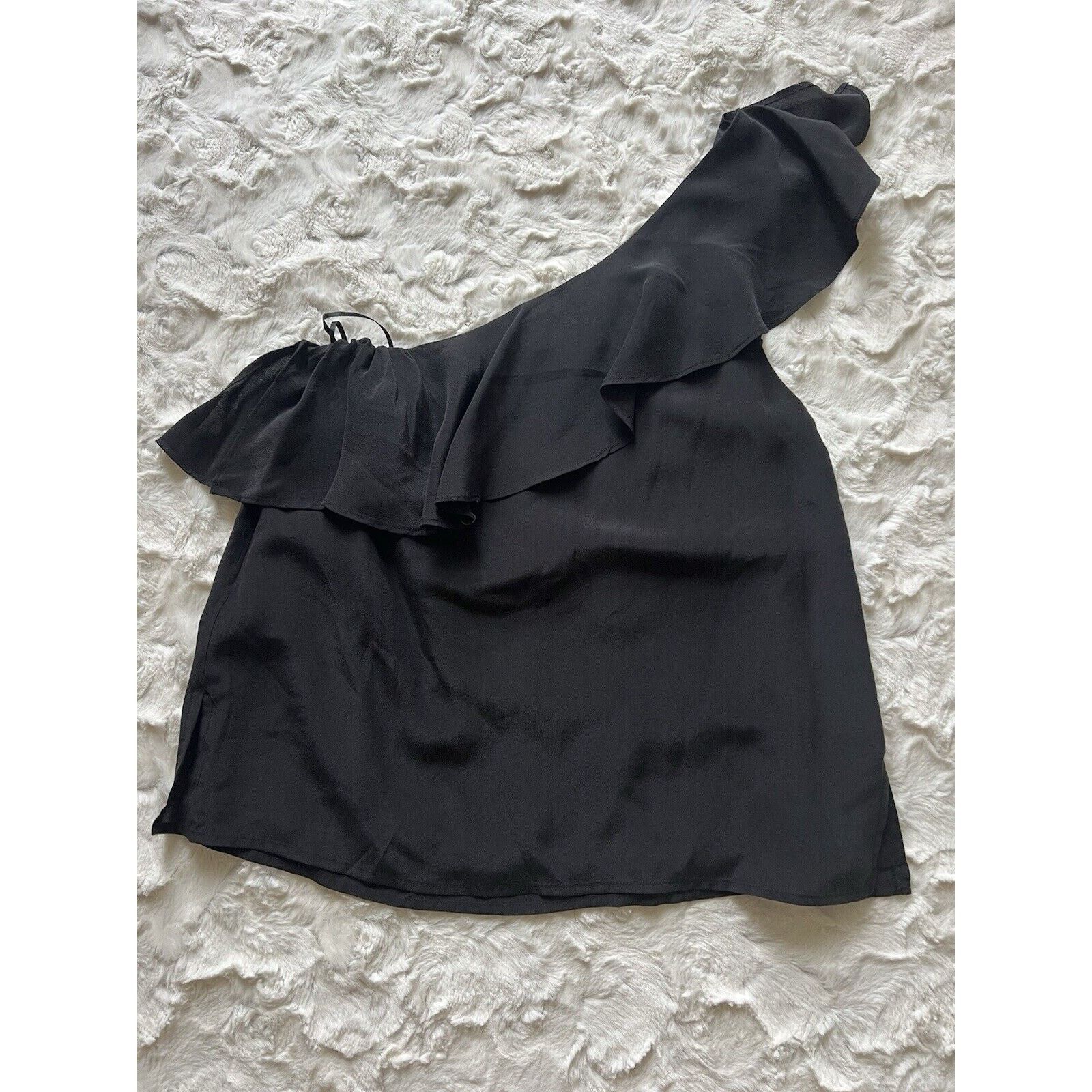 Anthropologie Anthropologie NWT Maeve Women Black Single Shoulder Top S 4 Size S / US 4 / IT 40 - 7 Thumbnail