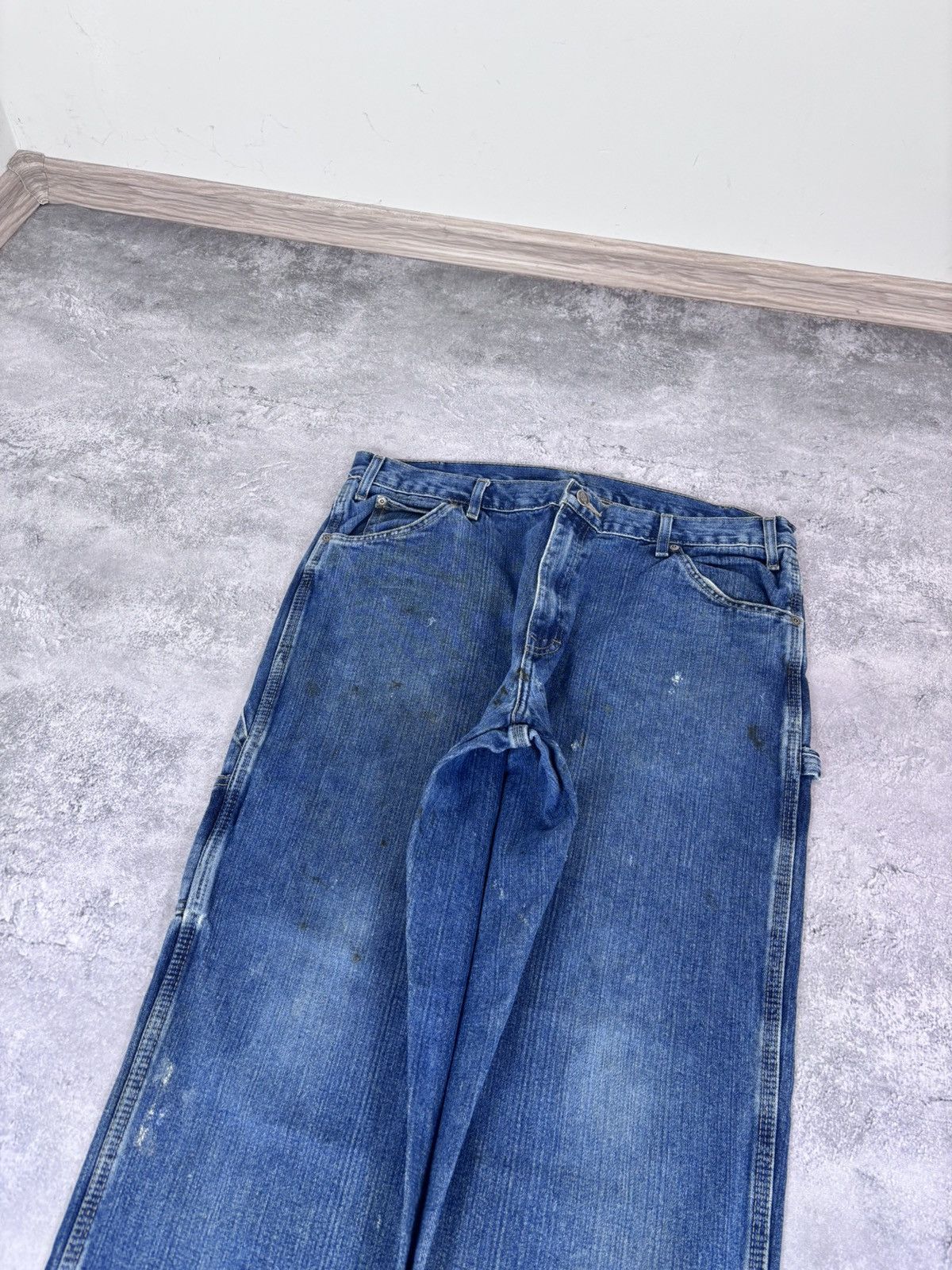 Dickies Dickies Men’s Denim Jeans Blue Distressed USA Workwear Size US 36 / EU 52 - 15 Thumbnail