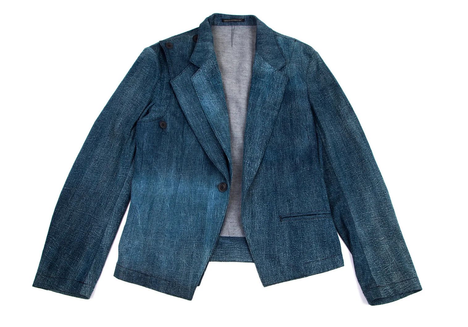 Yohji Yamamoto Yohji Yamamoto Layered Denim Jacket Indigo Size US M / EU 48-50 / 2 - 5 Thumbnail
