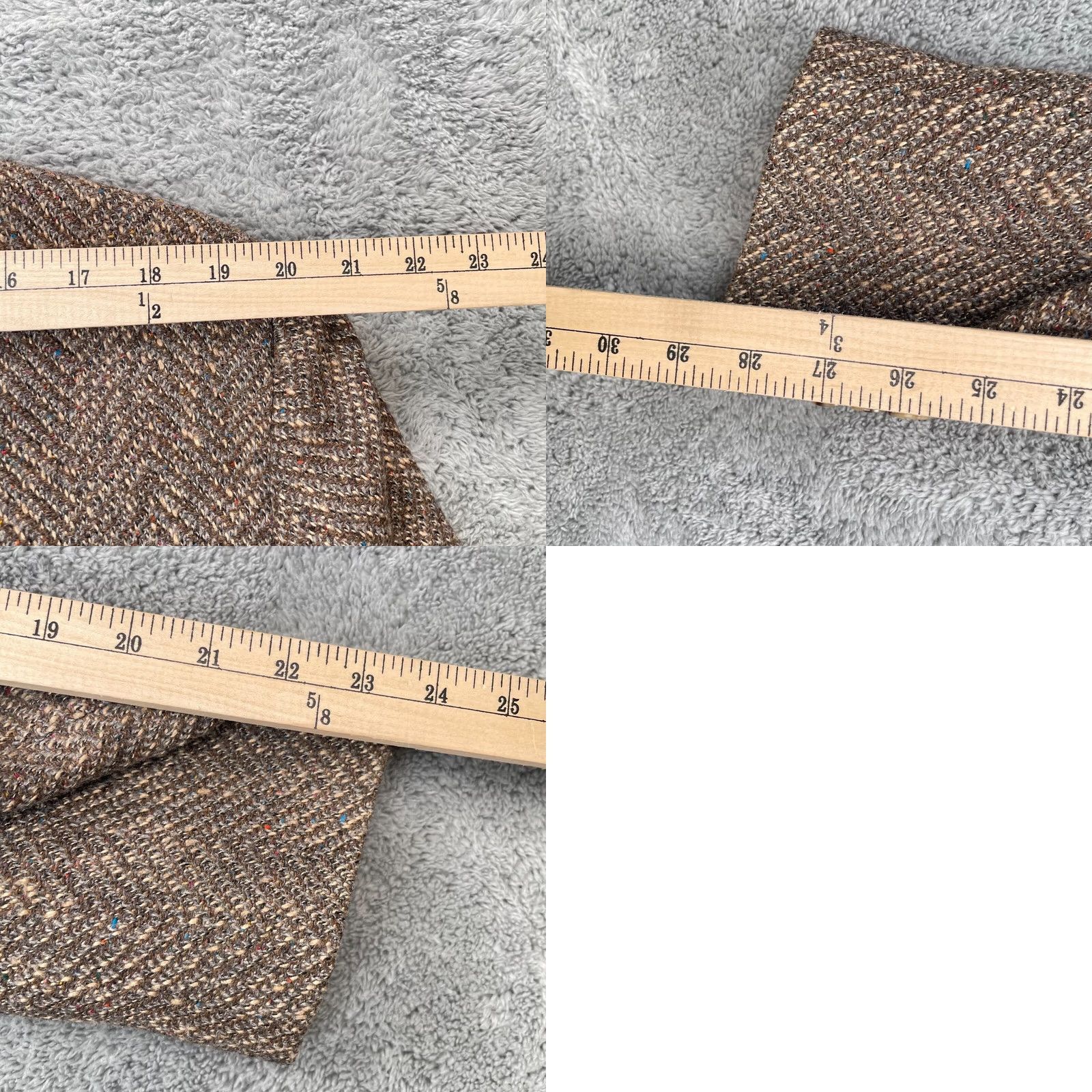 Vintage VINTAGE Huntcliff Tweed Jacket Mens 44R Brown Herringbone Wool Blazer Academia Professor Coat Size 44R - 9 Thumbnail