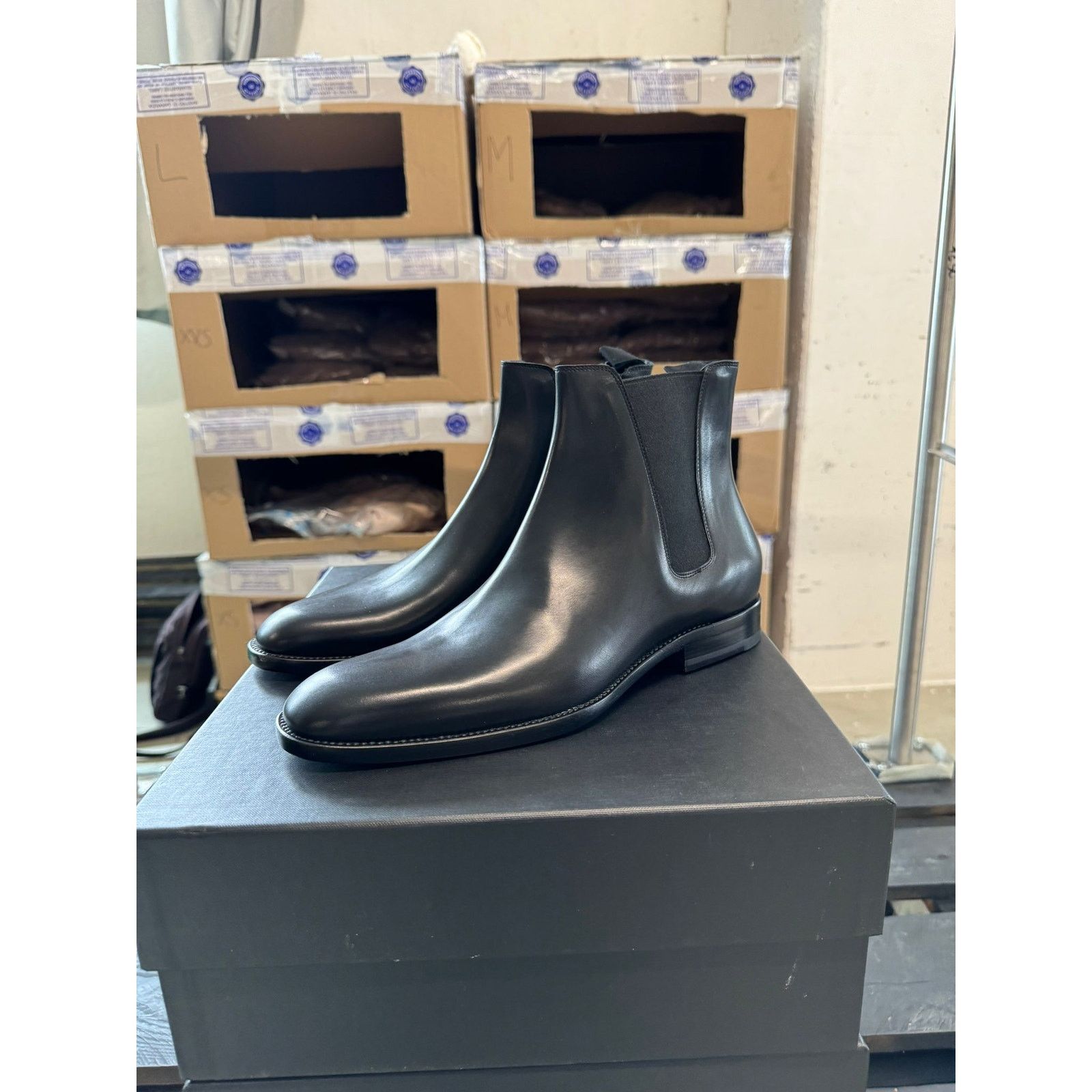 Saint Laurent Paris o1alsimx924 315320 Wyatt Chelsea Boots in Black Size US 7.5 / EU 40-41 - 6 Thumbnail