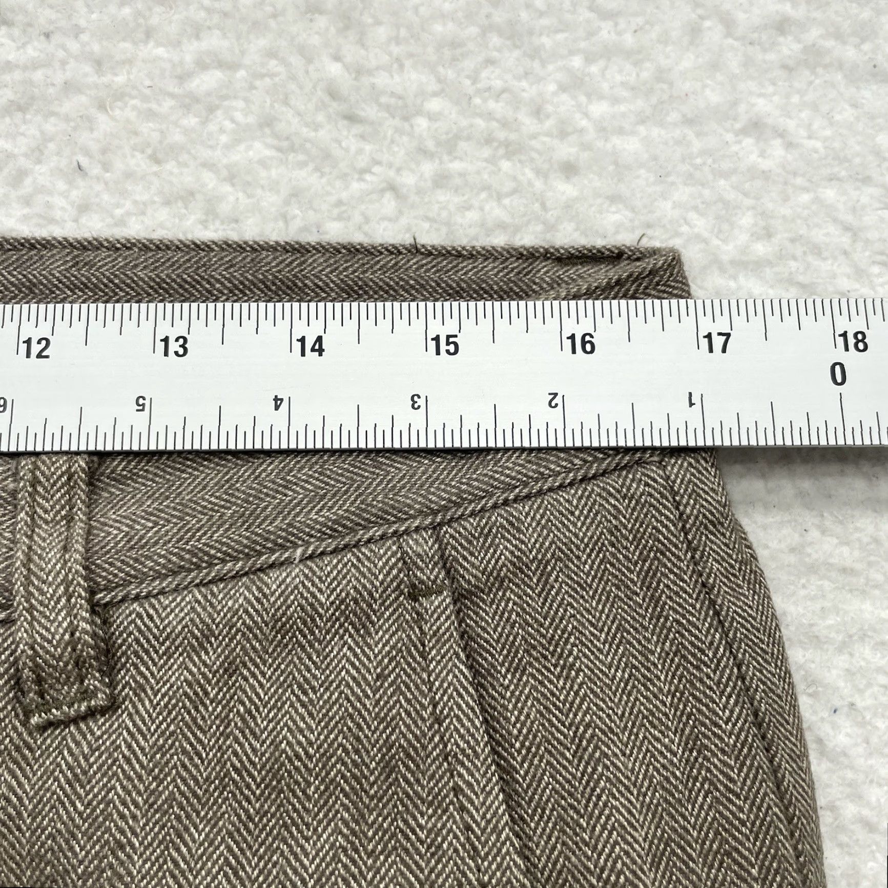 Brooks Brothers Brooks Brothers Pants Mens 34x26 Herringbone Brown Preppy Flat Front Regular Rise Casual Dress Pants Mens Size US 34 / EU 50 - 6 Thumbnail