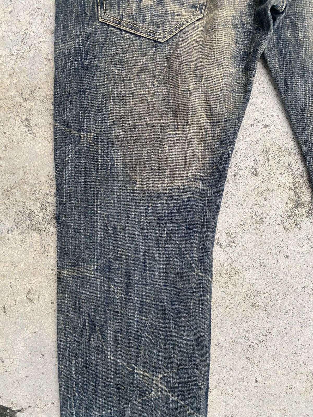 If Six Was Nine × Japanese Brand × Tornado Mart Edwin Distressed Mud Washed Studed Jeans Size US 35 - 18 Thumbnail