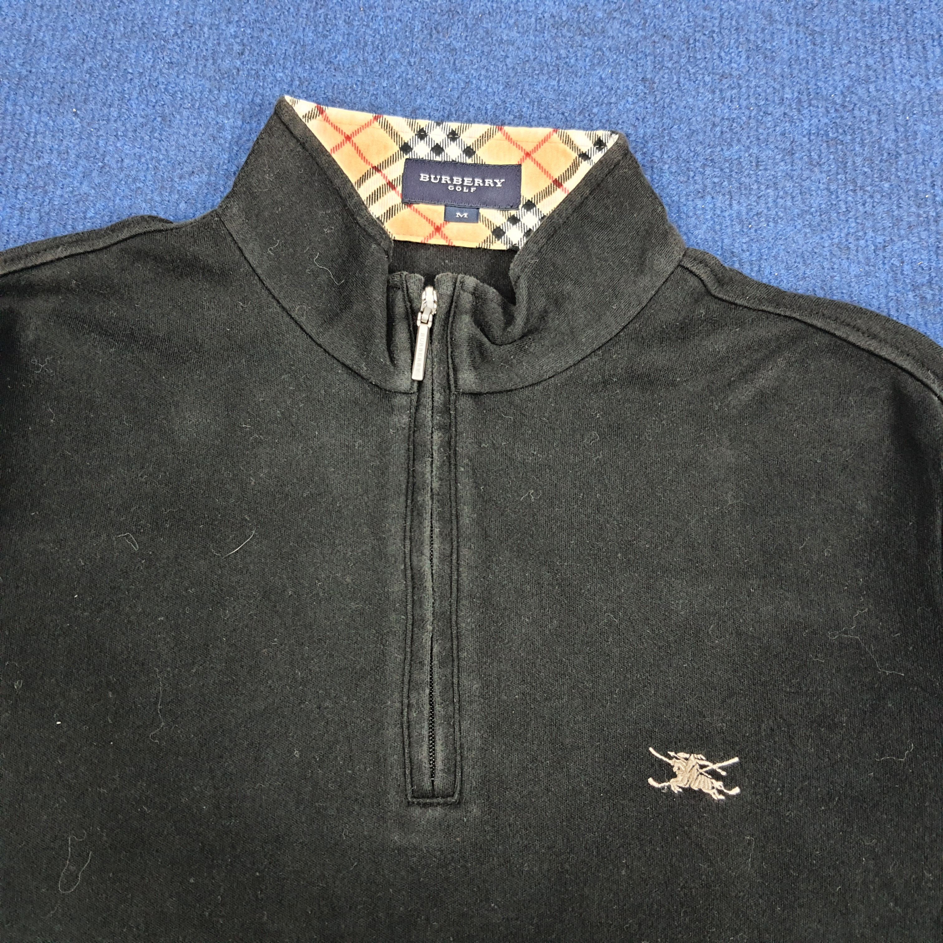 Burberry × Vintage Vintage Burberry Golf Nova Check Half Zipper Long Sleeve Size S / US 4 / IT 40 - 2 Thumbnail