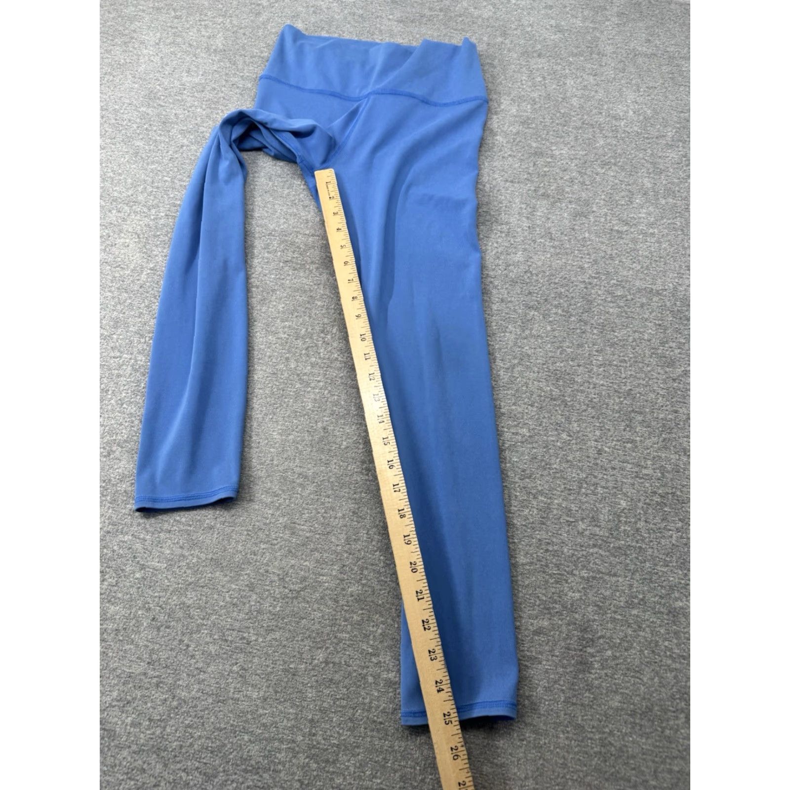Vuori Vuori Washed Studio Leggings Women's Medium Cerulean Blue High Rise Stretch Yoga Size 42" / US 20 - 3 Thumbnail