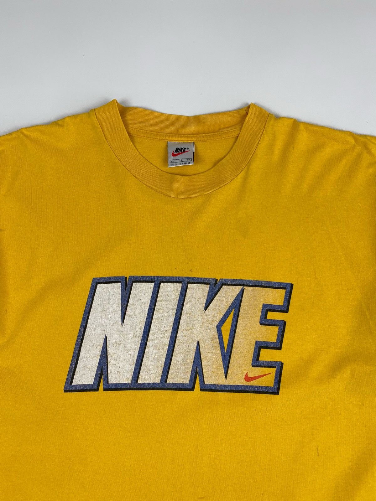 Nike × Vintage 1990’s Vintage Nike Faded Big Logo T-Shirt Size US XL / EU 56 / 4 - 2 Thumbnail