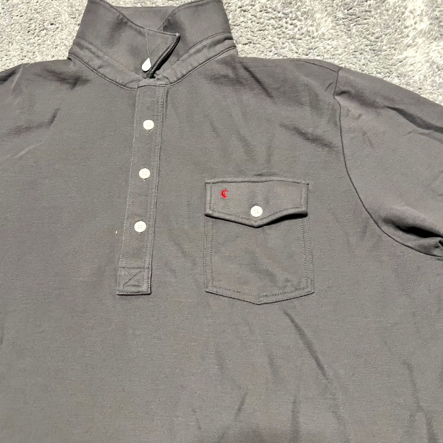 Vintage Criquet Polo Shirt Mens XL Grey Long Sleeve 100% Pima Cotton Solid Golf Size US XL / EU 56 / 4 - 2 Thumbnail