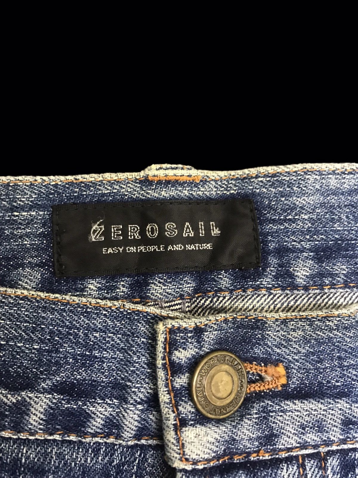 Designer 💥DENIM ART💥ZEROSAIL Japan Distressed Patchwork Denim F176 Size US 34 / EU 50 - 9 Thumbnail