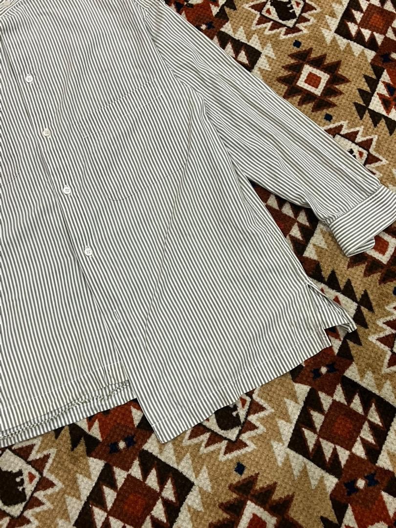 Issey Miyake Vtg Issey Miyake Unsymmetrical Stripes Button Shirt Size US L / EU 52-54 / 3 - 6 Thumbnail