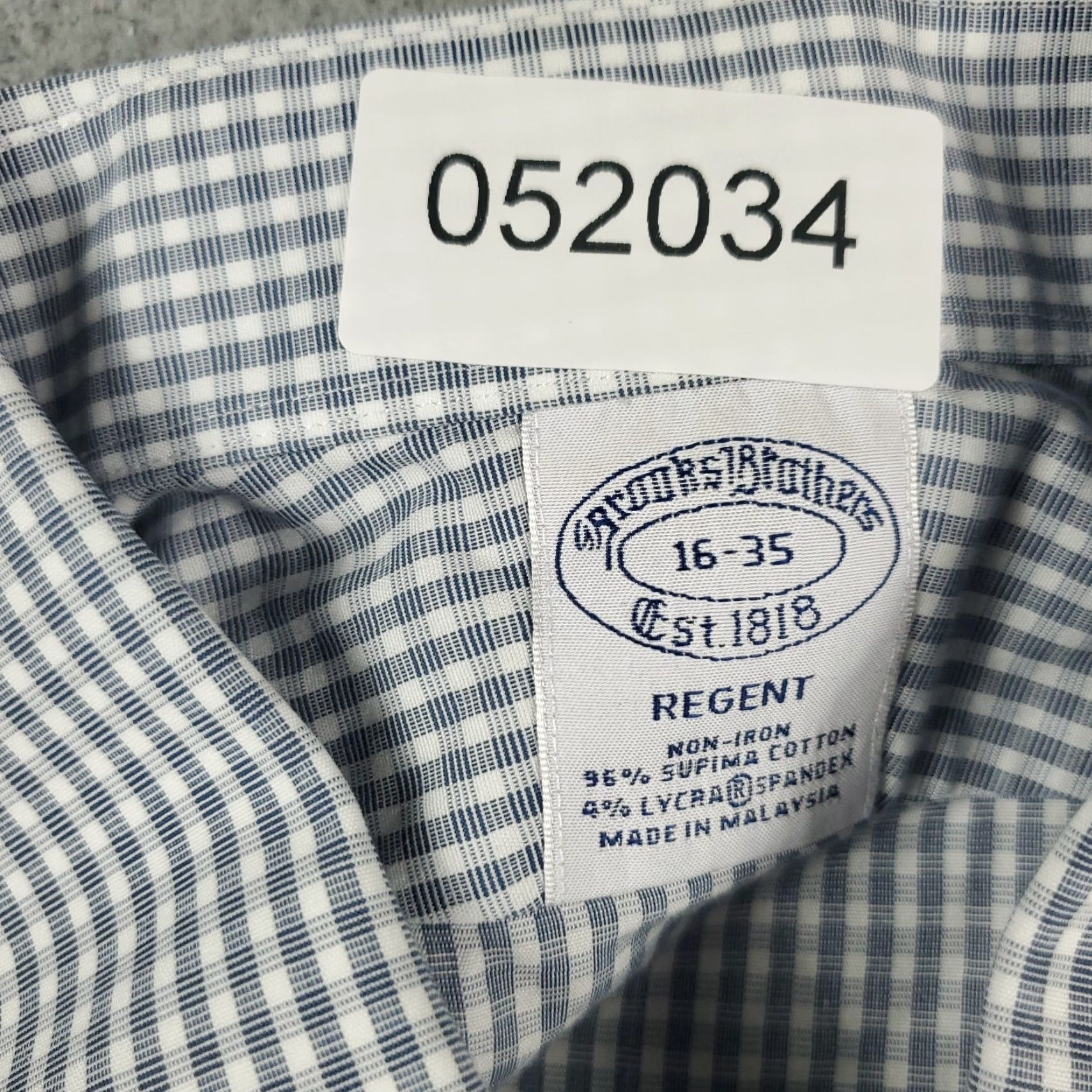 Brooks Brothers Brooks Brothers Dress Shirt Men’s Size 16 Blue Plaid Long Sleeve Button Up Size 42R - 6 Thumbnail
