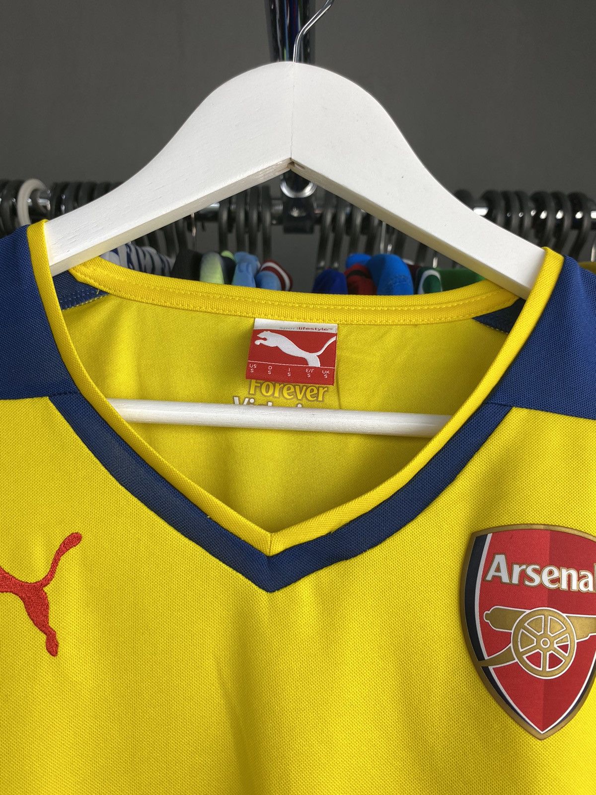 Puma 2014/15 PUMA ARSENAL AWAY SOCCER FOOTBALL JERSEY SHIRT Size US S / EU 44-46 / 1 - 5 Thumbnail