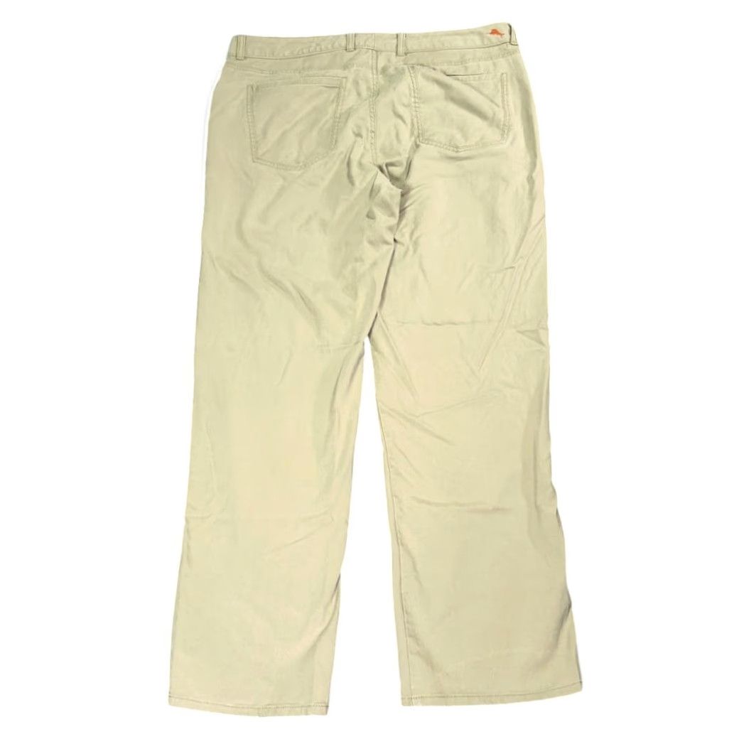 Tommy Bahama Tommy Bahama Pants Mens 38x30 Khakis Casual Stretch Straight Flat Front Brown Tan 36x30 Logo Embroidered Size US 38 / EU 54 - 2 Thumbnail