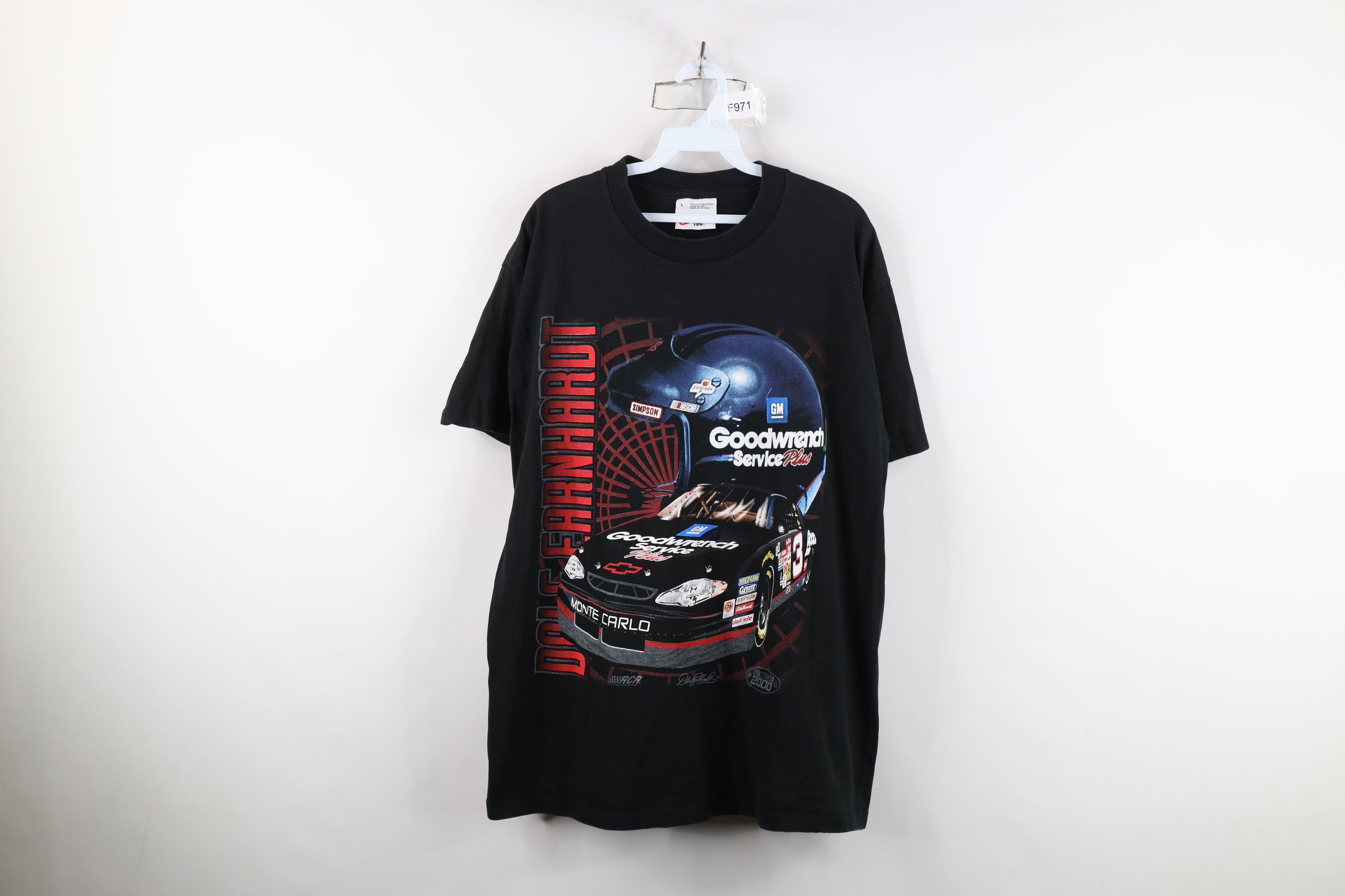 Vintage Vintage Y2K 2000 NASCAR Earnhardt Racing T-Shirt Black USA Size US L / EU 52-54 / 3 - 1 Thumbnail