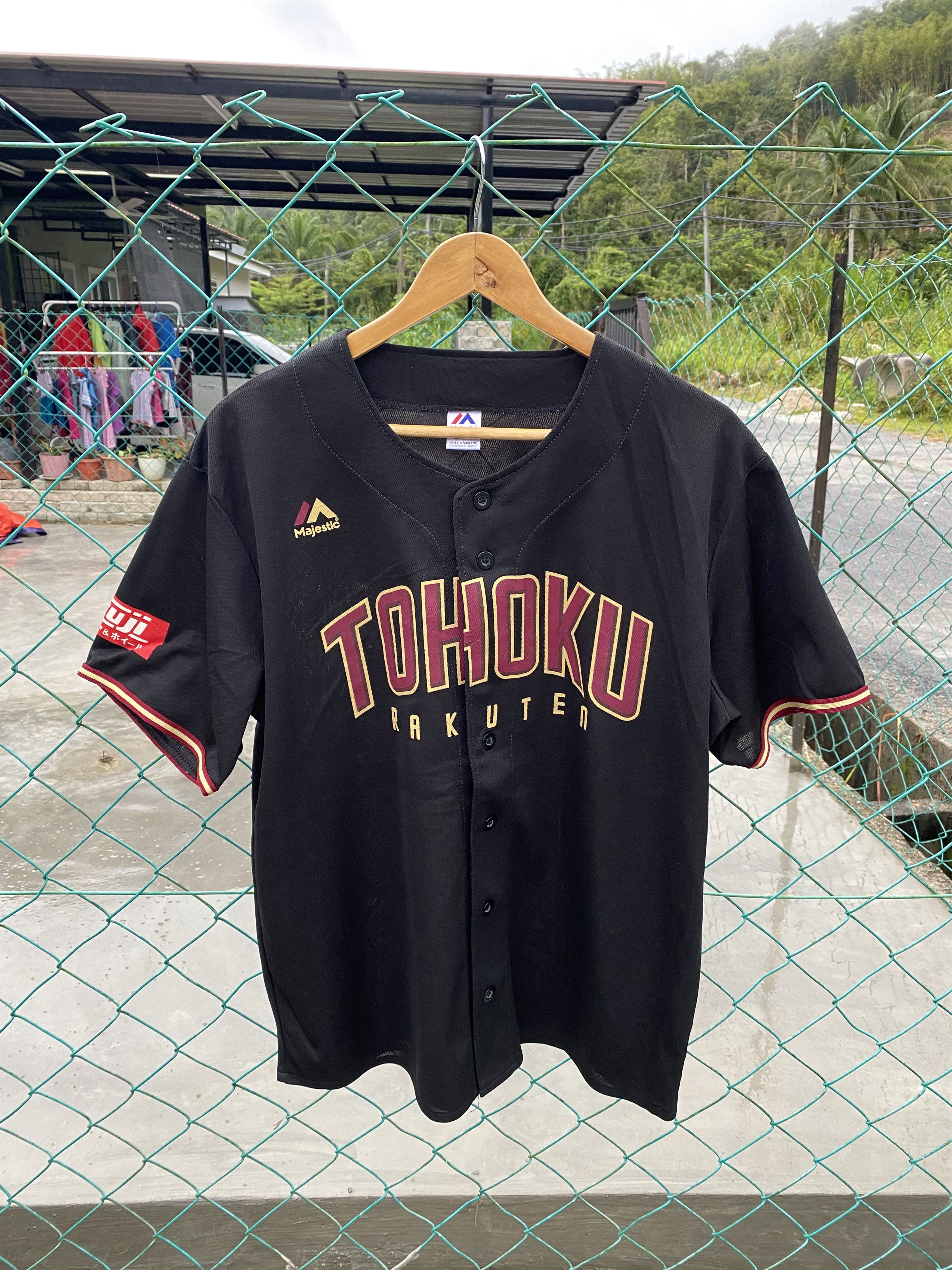 MLB × Majestic Majestic Tohoku Rakuten spellout baseball jersey Size US L / EU 52-54 / 3 - 1 Thumbnail
